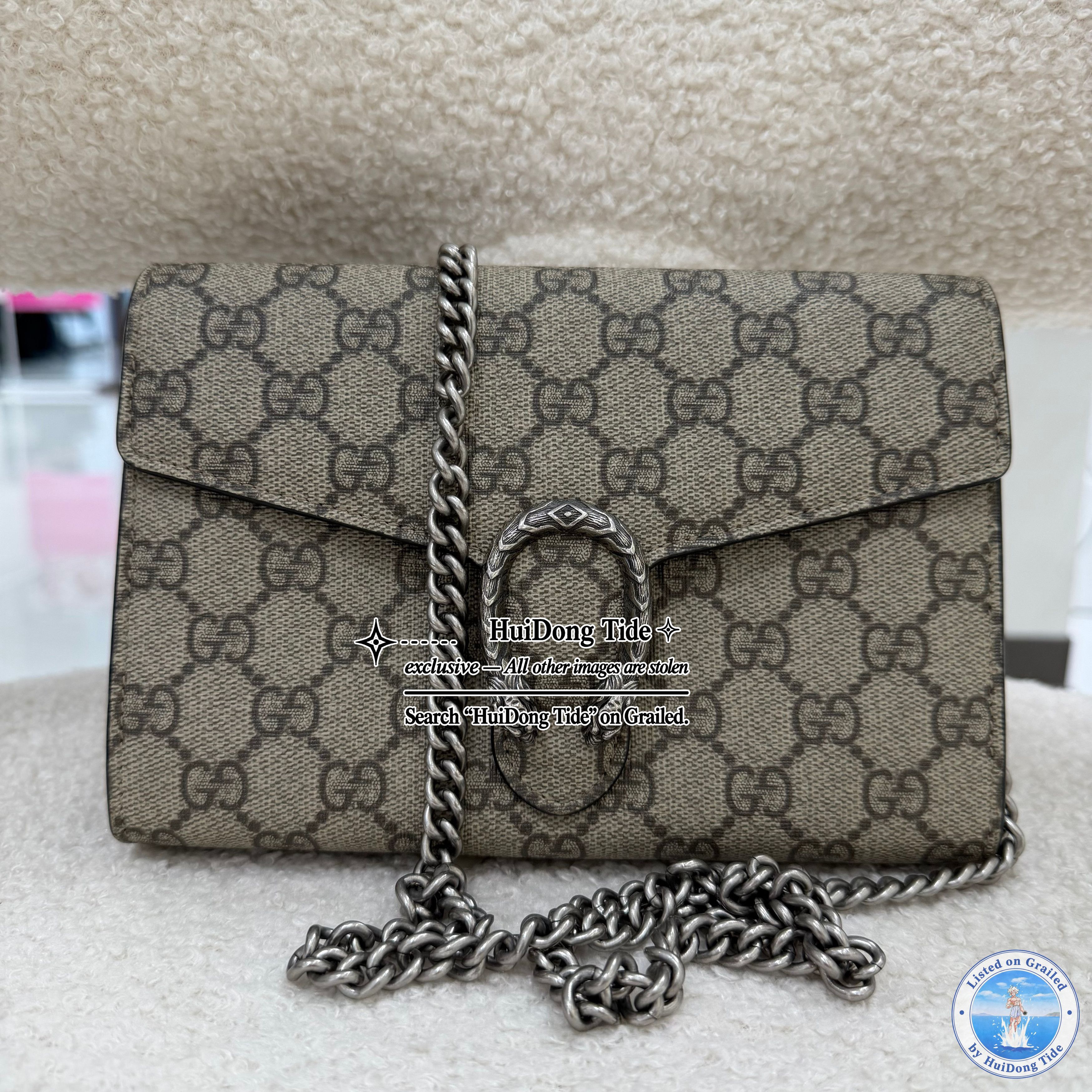 Gucci Gucci Dionysus GG Supreme Chain Shoulder Bag ONE SIZE Size ONE SIZE - 8 Thumbnail