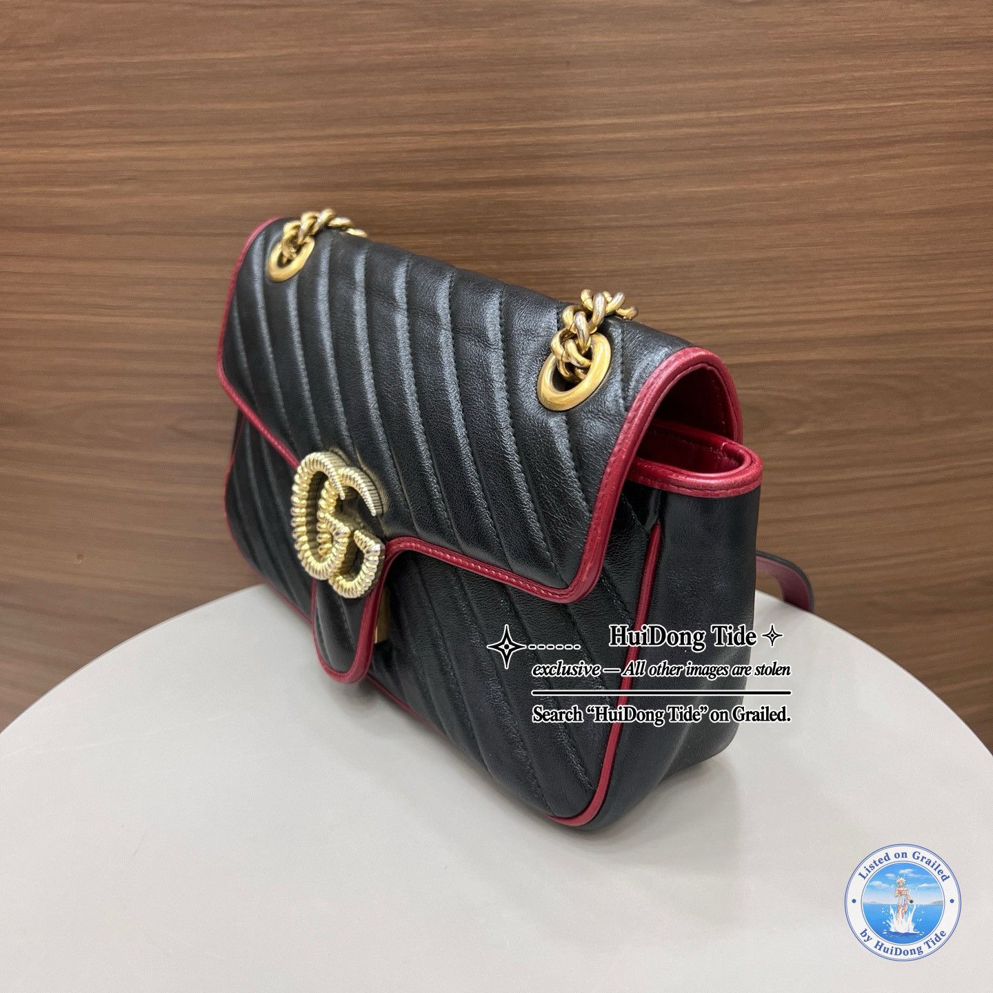 Gucci Gucci GG Marmont Quilted Leather Chain Bag Medium Size Size ONE SIZE - 4 Thumbnail