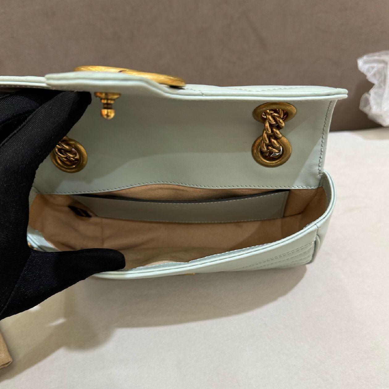 Gucci Gucci GG Marmont Quilted Leather Chain Bag Size Small Size ONE SIZE - 7 Thumbnail