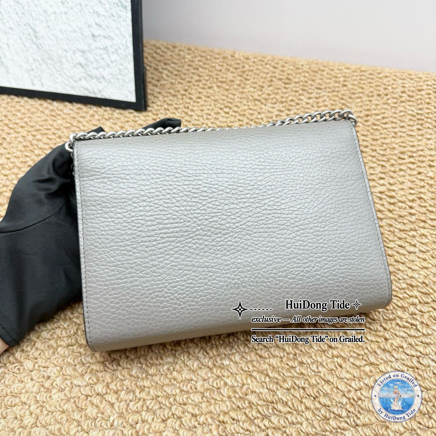 Gucci Gucci Dionysus Leather Shoulder Bag Gray Size ONE SIZE - 4 Thumbnail
