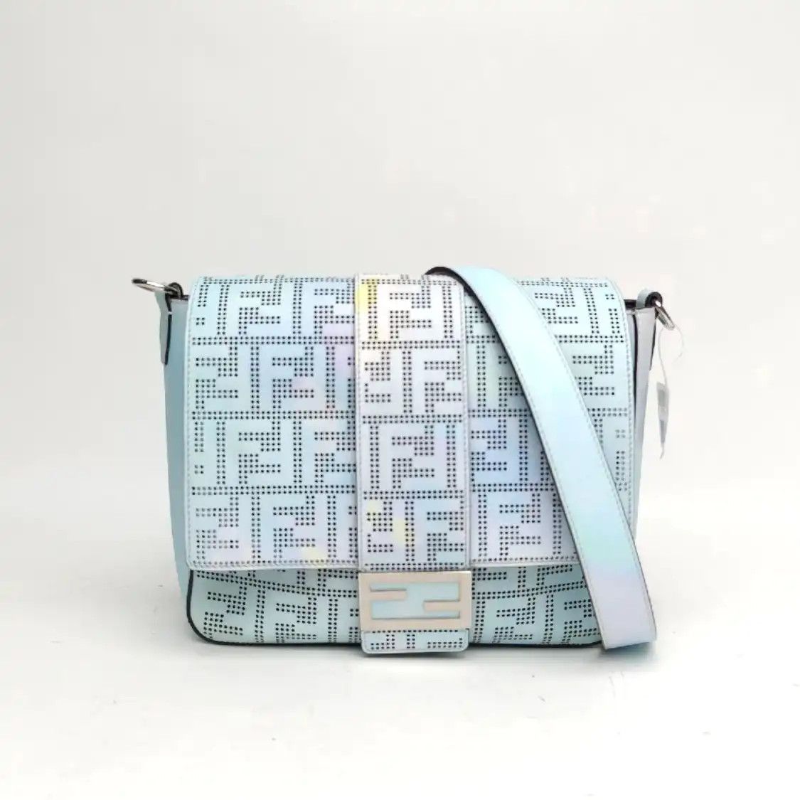 Fendi FENDI Baguette Medium multi-color leather print shoulder bag silver hardware det Size ONE SIZE - 2 Thumbnail