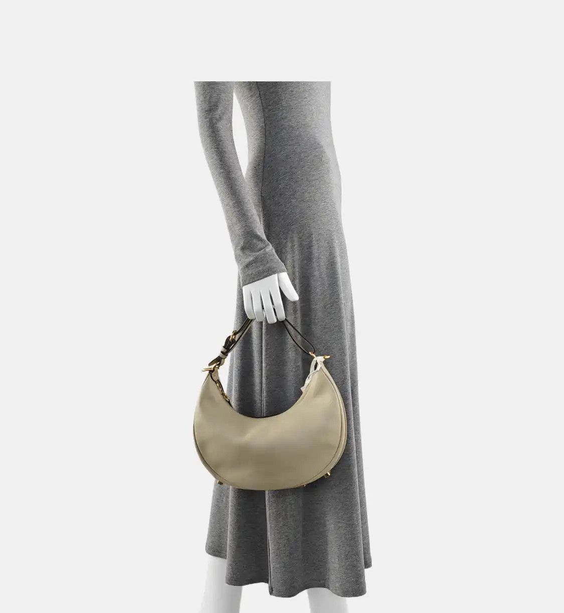 Fendi FENDI Fendigraphy khaki cowhide leather handbag gold hardware detachable strap F Size ONE SIZE - 2 Thumbnail