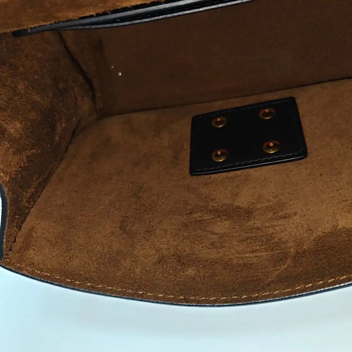 Fendi FENDI Kan U Small black sheepskin shoulder bag crossbody bag gold hardware detac Size ONE SIZE - 15 Thumbnail