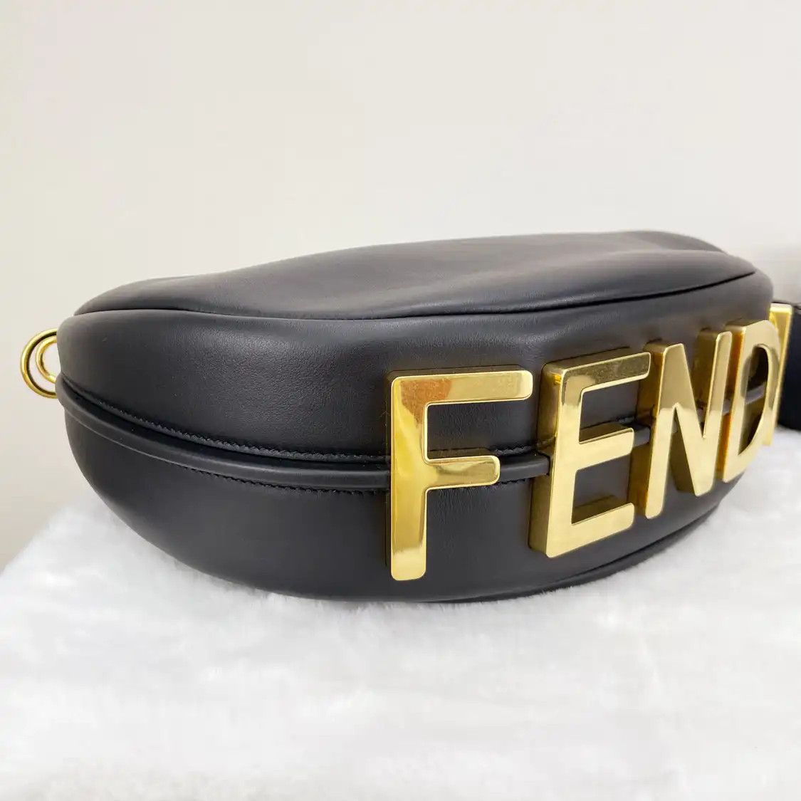 Fendi FENDI Fendigraphy Small black cowhide leather shoulder bag detachable strap Size ONE SIZE - 5 Thumbnail