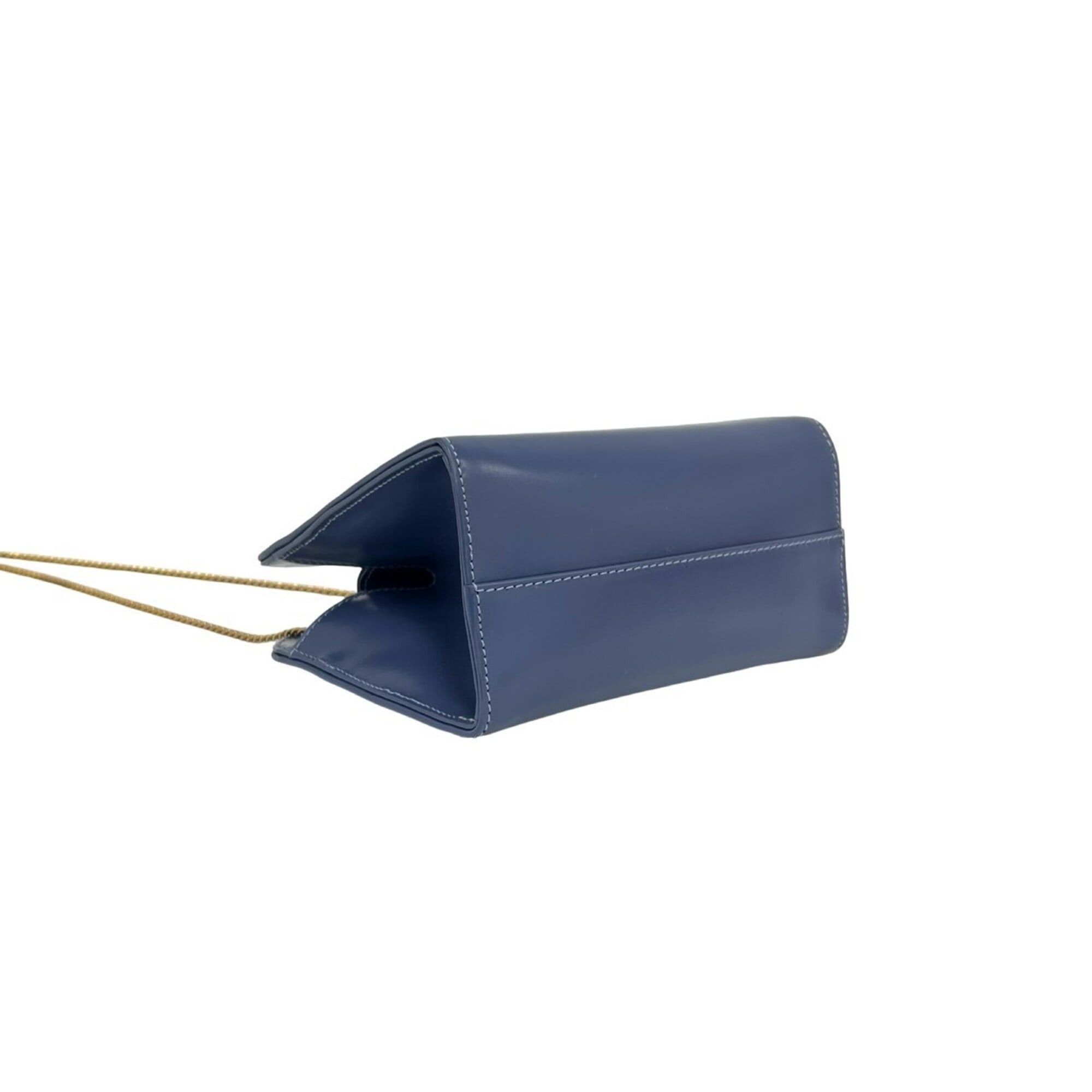 Loewe LOEWE Vintage Anagram Logo Leather 2-Way Chain Shoulder Bag/Handbag, Blue, 97757 Size ONE SIZE - 7 Thumbnail