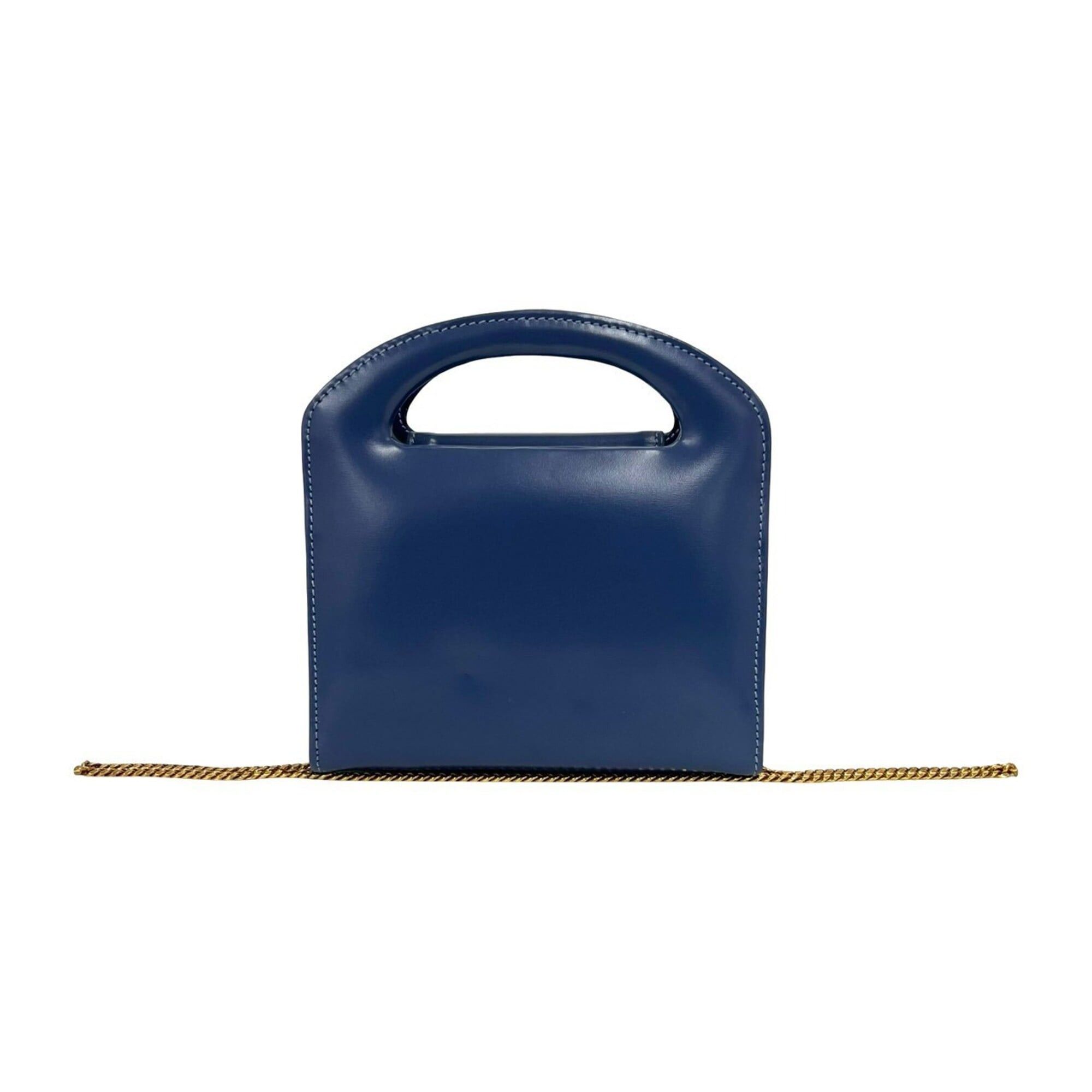 Loewe LOEWE Vintage Anagram Logo Leather 2-Way Chain Shoulder Bag/Handbag, Blue, 97757 Size ONE SIZE - 3 Thumbnail