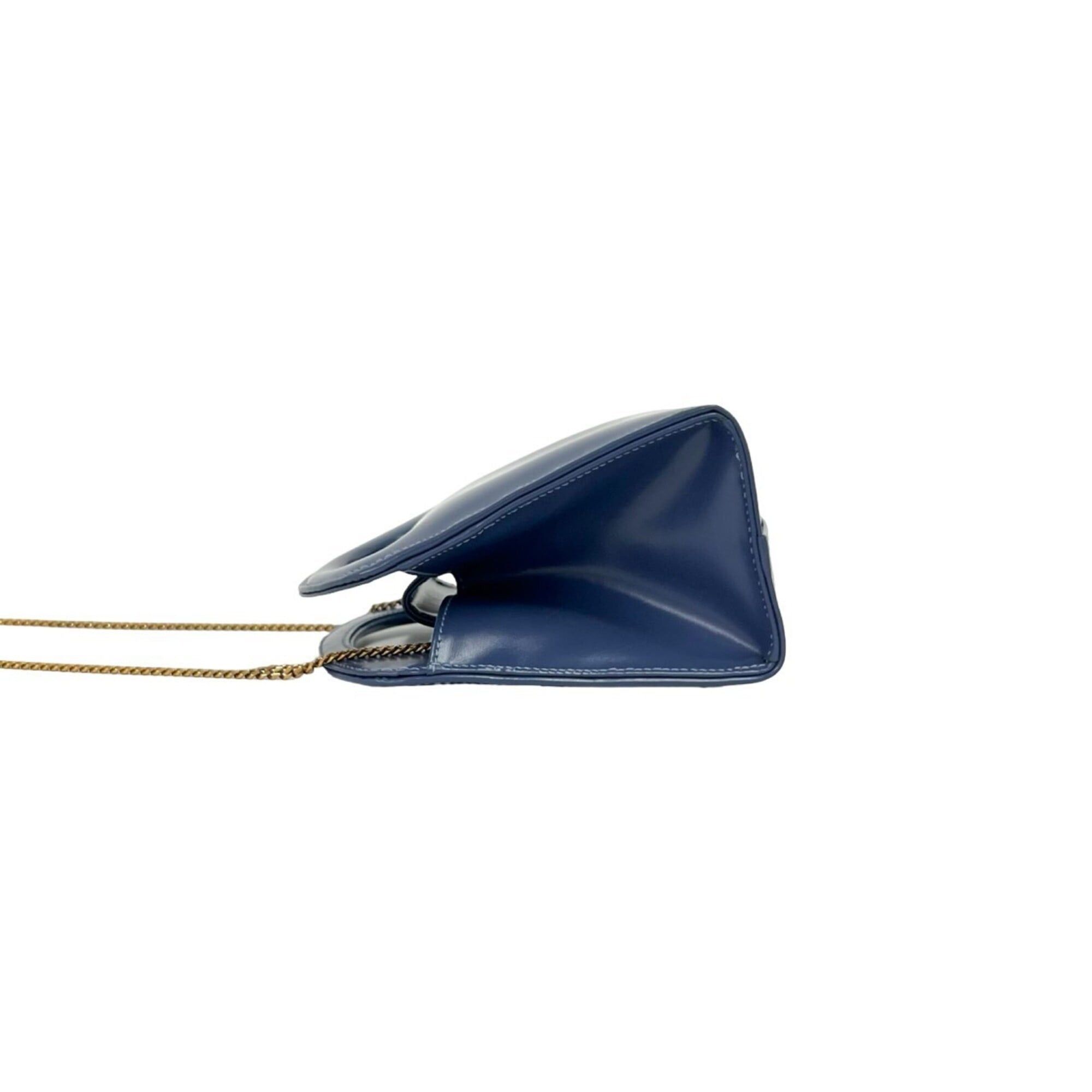 Loewe LOEWE Vintage Anagram Logo Leather 2-Way Chain Shoulder Bag/Handbag, Blue, 97757 Size ONE SIZE - 5 Thumbnail