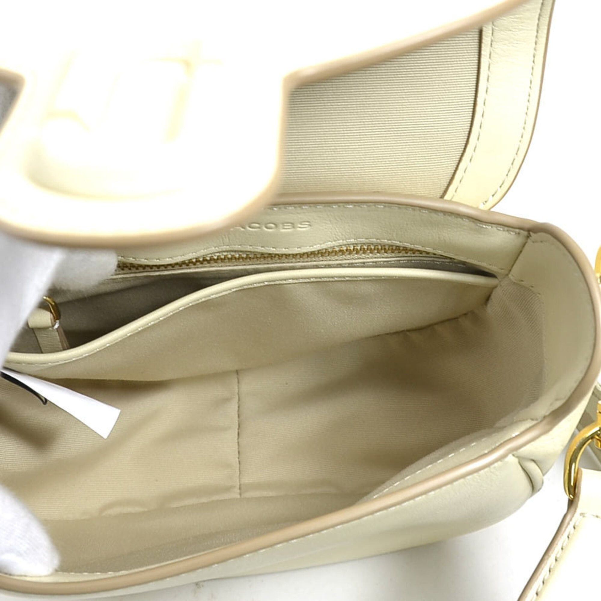 Marc Jacobs Marc Jacobs Shoulder Bag The Leather Covered J Mark Small Saddle Ivory Women's r11401j Size ONE SIZE - 5 Thumbnail