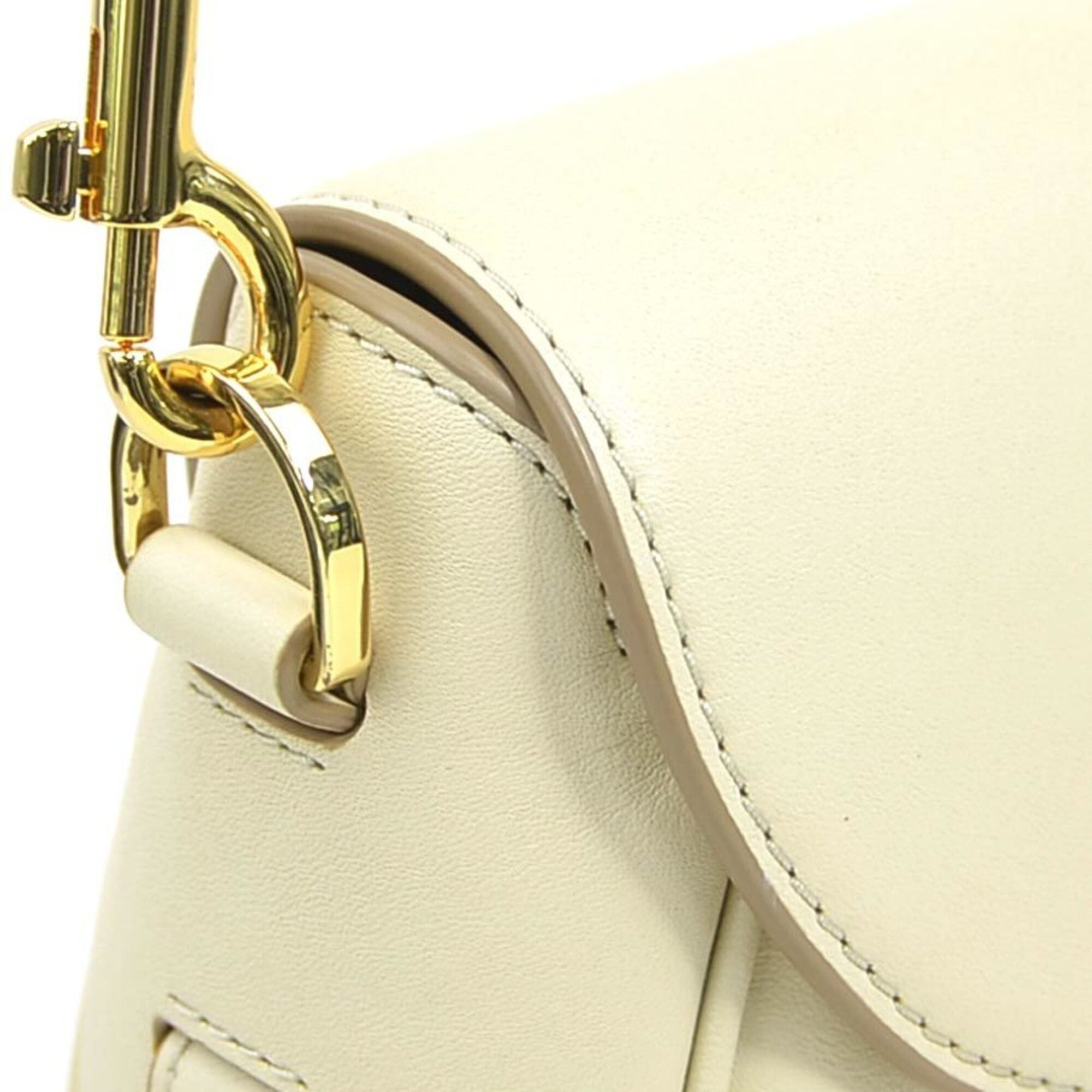 Marc Jacobs Marc Jacobs Shoulder Bag The Leather Covered J Mark Small Saddle Ivory Women's r11401j Size ONE SIZE - 6 Thumbnail