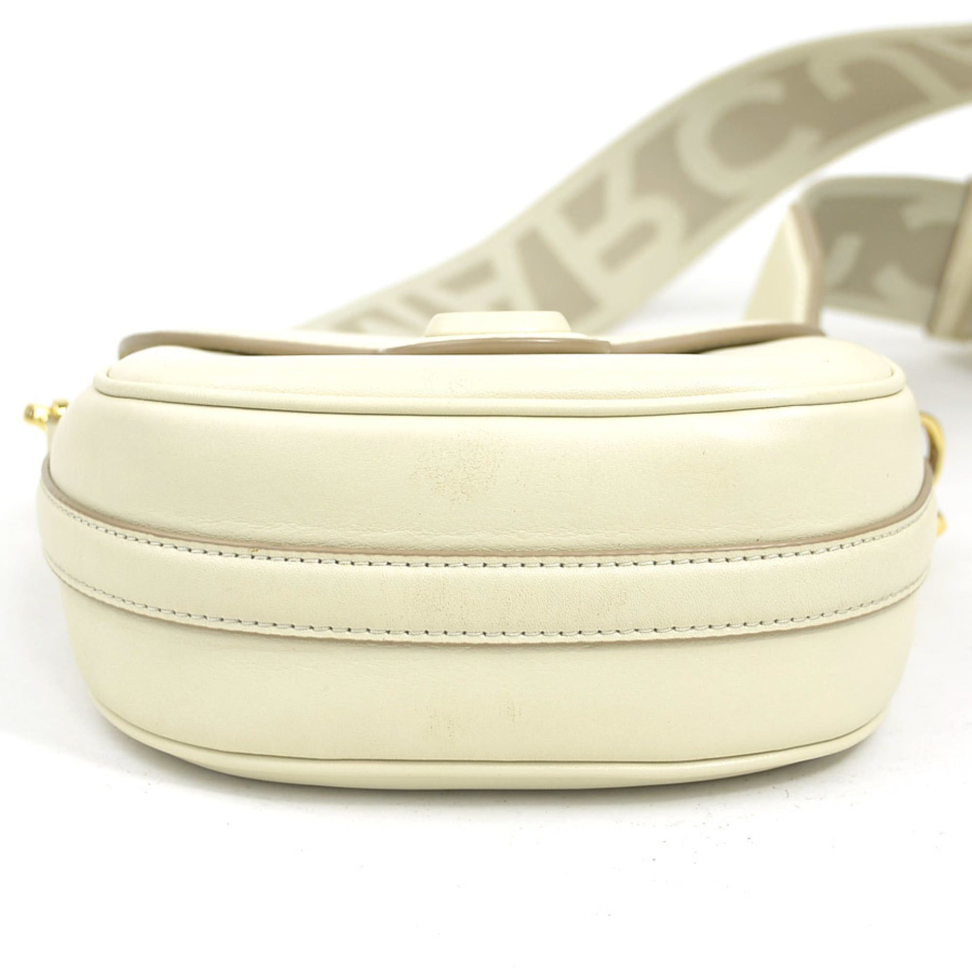 Marc Jacobs Marc Jacobs Shoulder Bag The Leather Covered J Mark Small Saddle Ivory Women's r11401j Size ONE SIZE - 4 Thumbnail