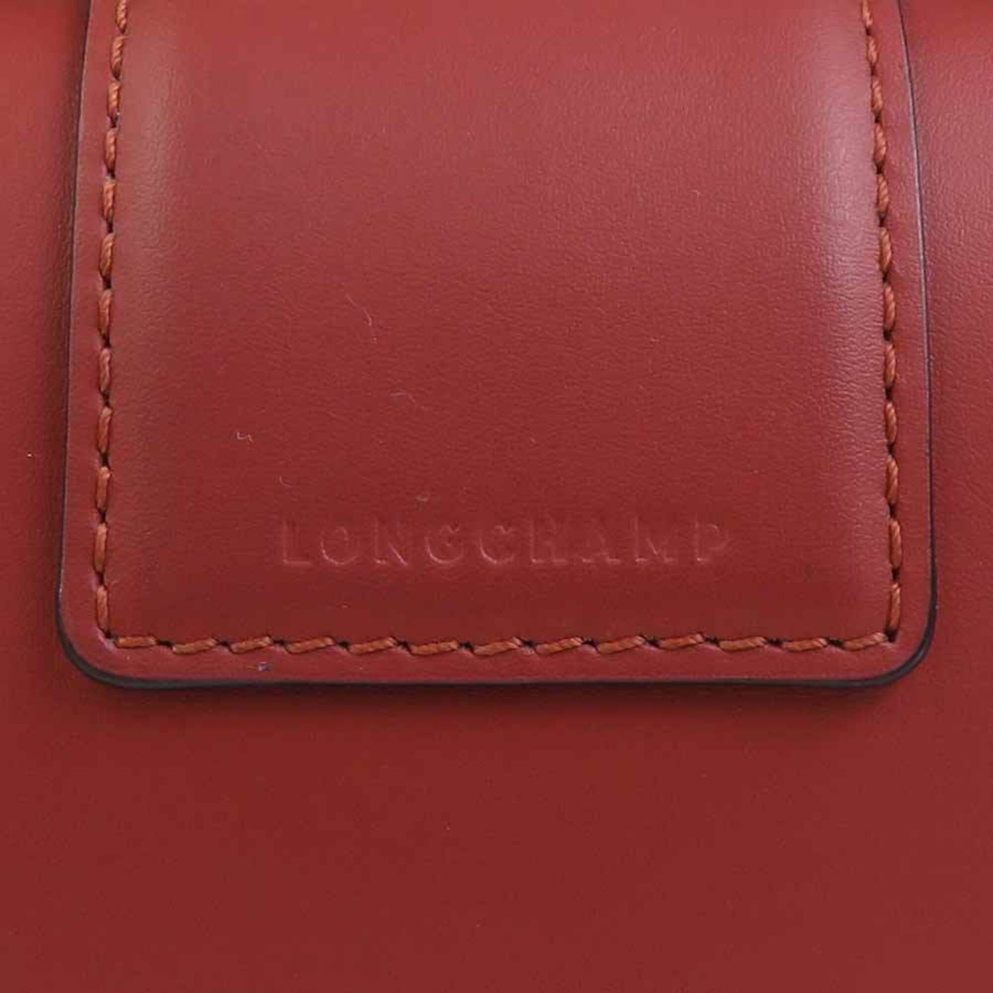 Longchamp Longchamp Shoulder Bag, Leather, Red-Brown, Women's, h32439k Size ONE SIZE - 15 Thumbnail