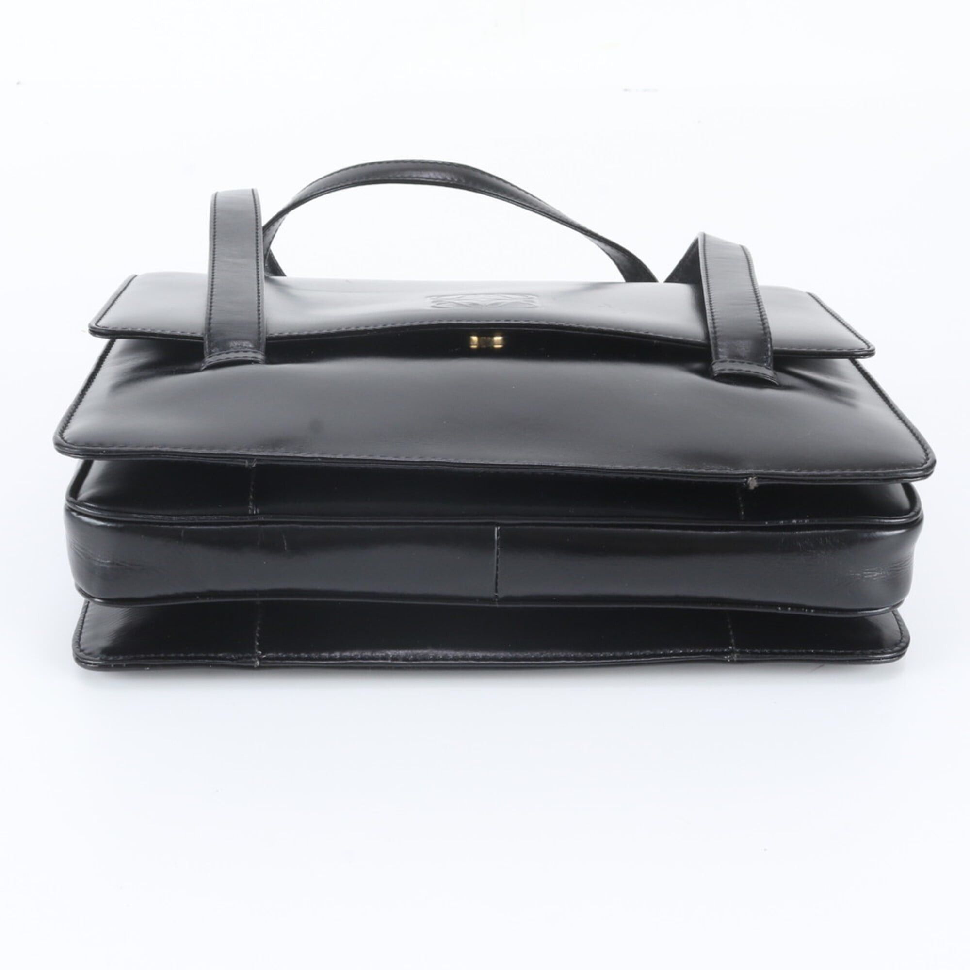 Loewe Loewe Anagram Leather Tote Bag Shoulder Handbag Black Women's Size ONE SIZE - 5 Thumbnail