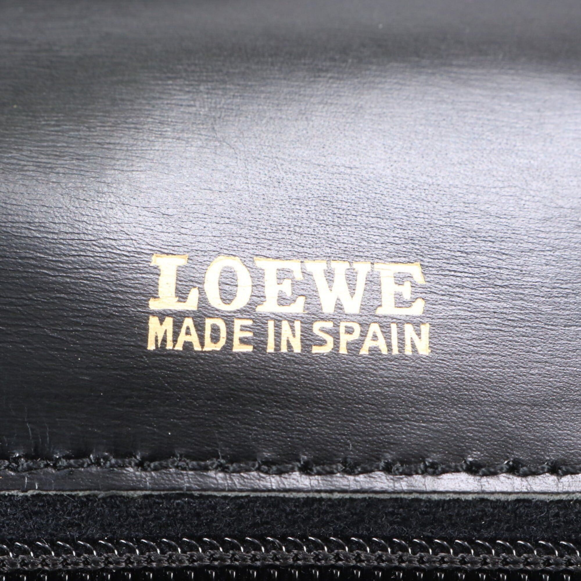Loewe Loewe Anagram Leather Tote Bag Shoulder Handbag Black Women's Size ONE SIZE - 8 Thumbnail