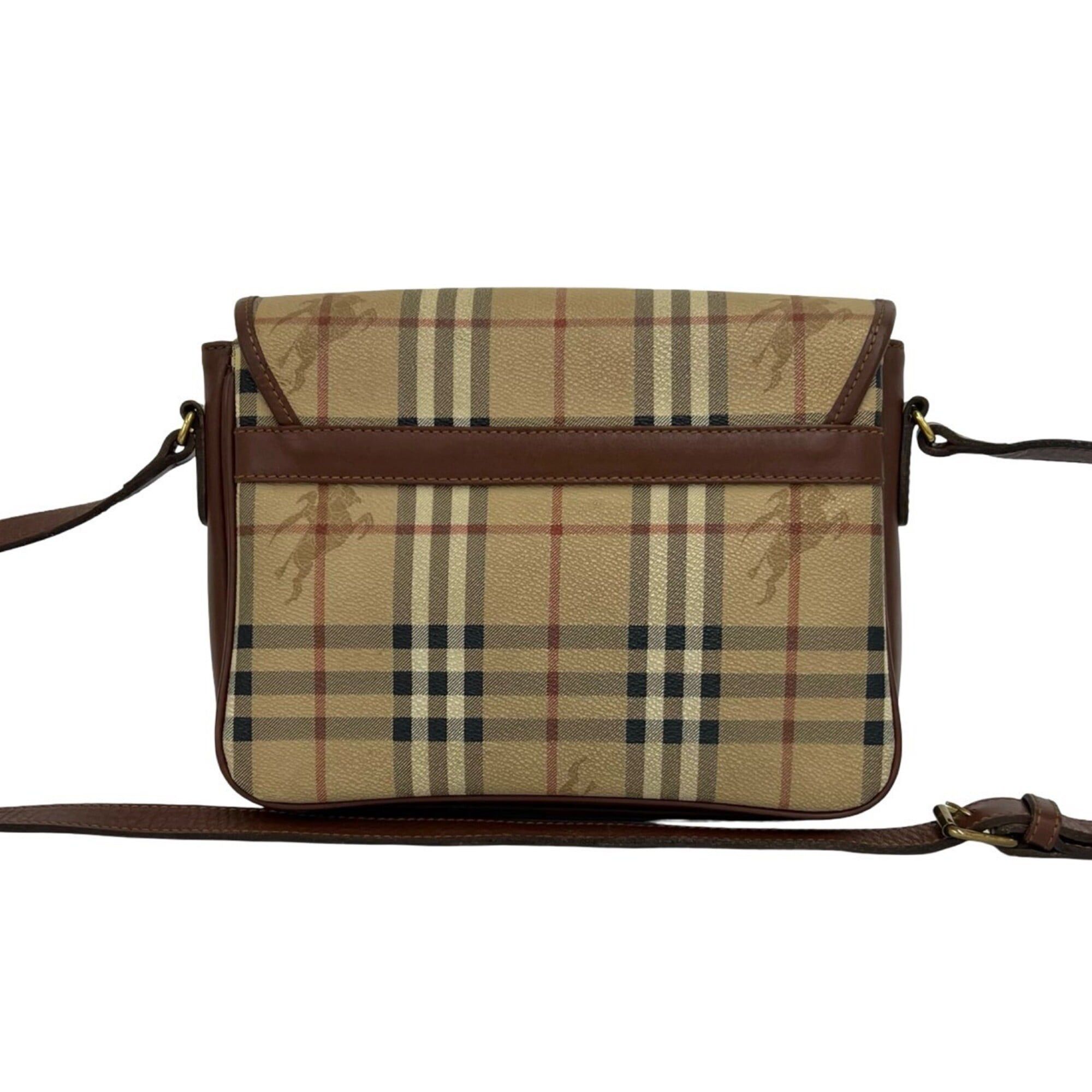 Burberry BURBERRY Vintage Nova Check Pattern Leather Shoulder Bag/Pochette/Sacoche - Brown/Beige 09335 Size ONE SIZE - 3 Thumbnail
