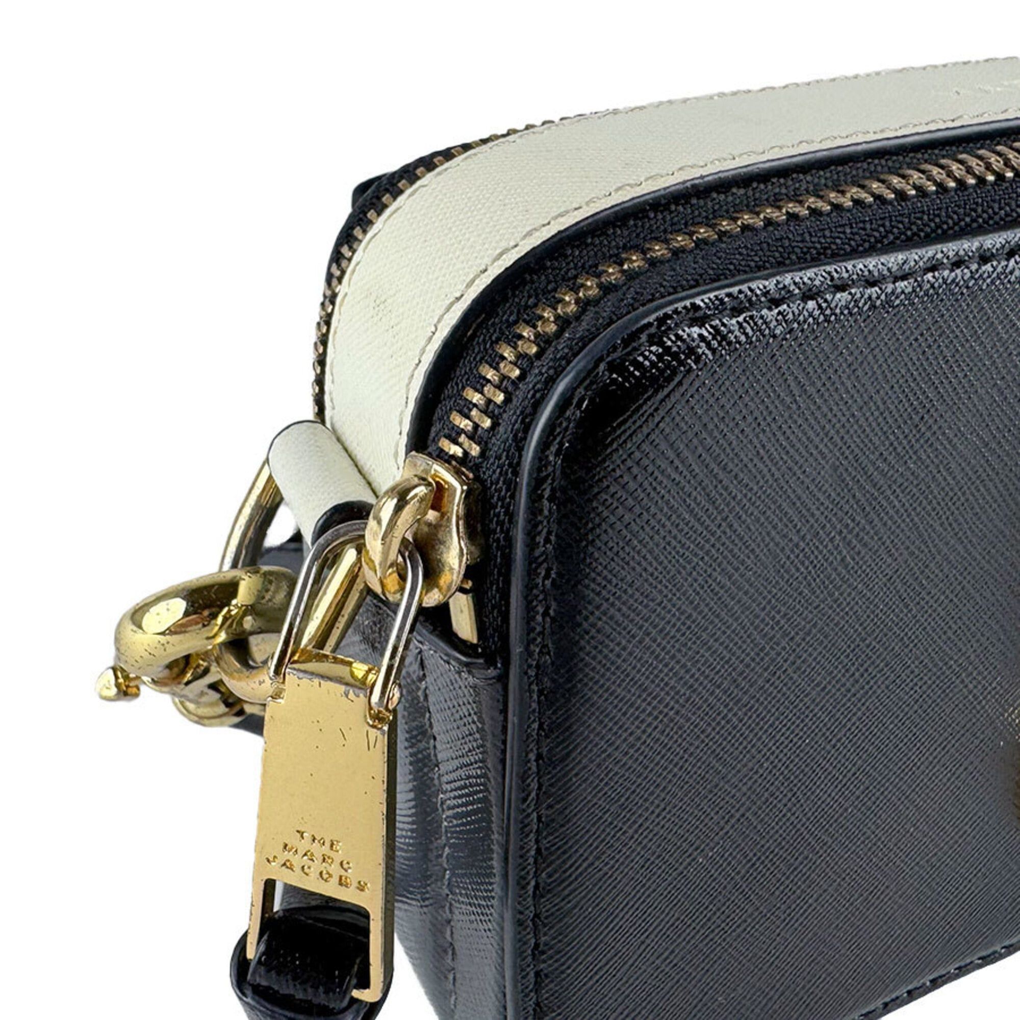 Marc Jacobs Marc Jacobs Snapshot Shoulder Bag, Coated Canvas, Black, Ivory, Gray, Women's, z10756 Size ONE SIZE - 6 Thumbnail