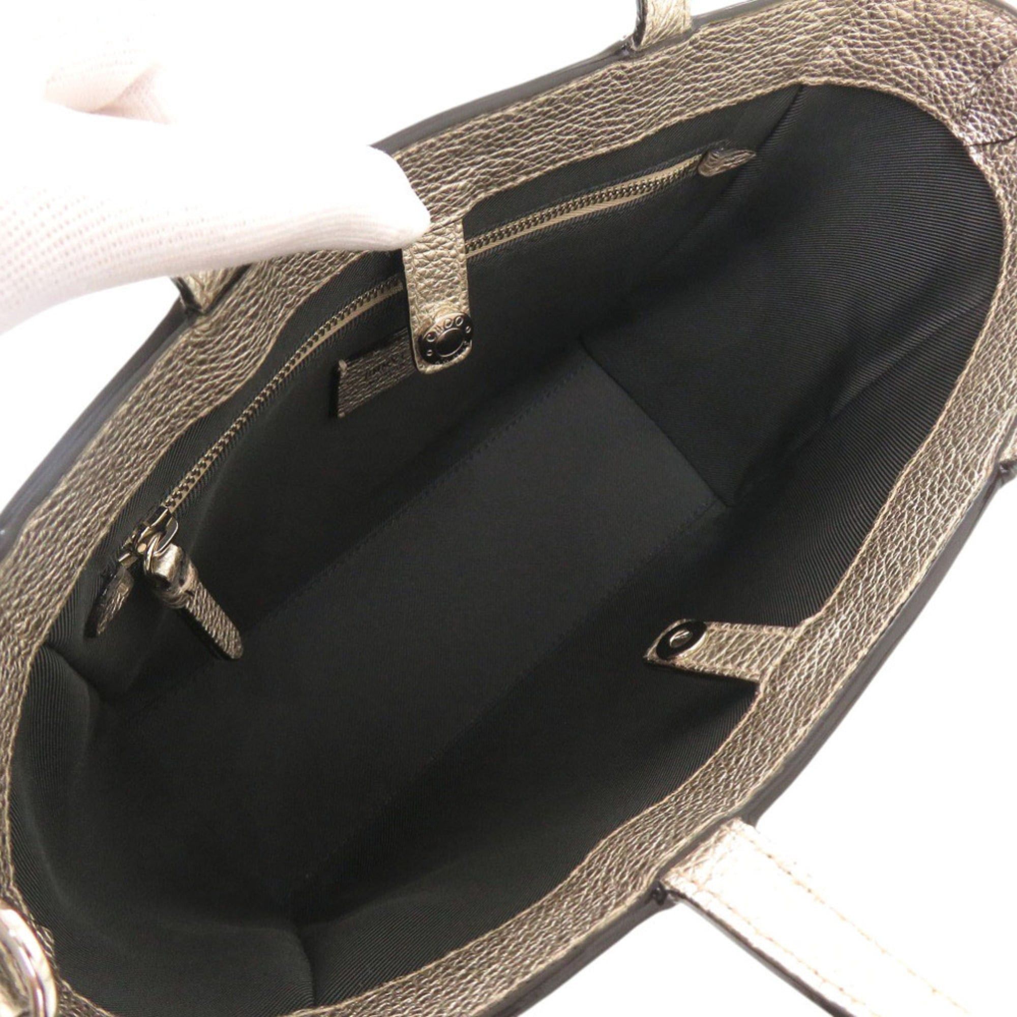 Jimmy Choo Jimmy Choo Pegassi Star Studded Leather Gold 2-Way Handbag 1402 Size ONE SIZE - 8 Thumbnail
