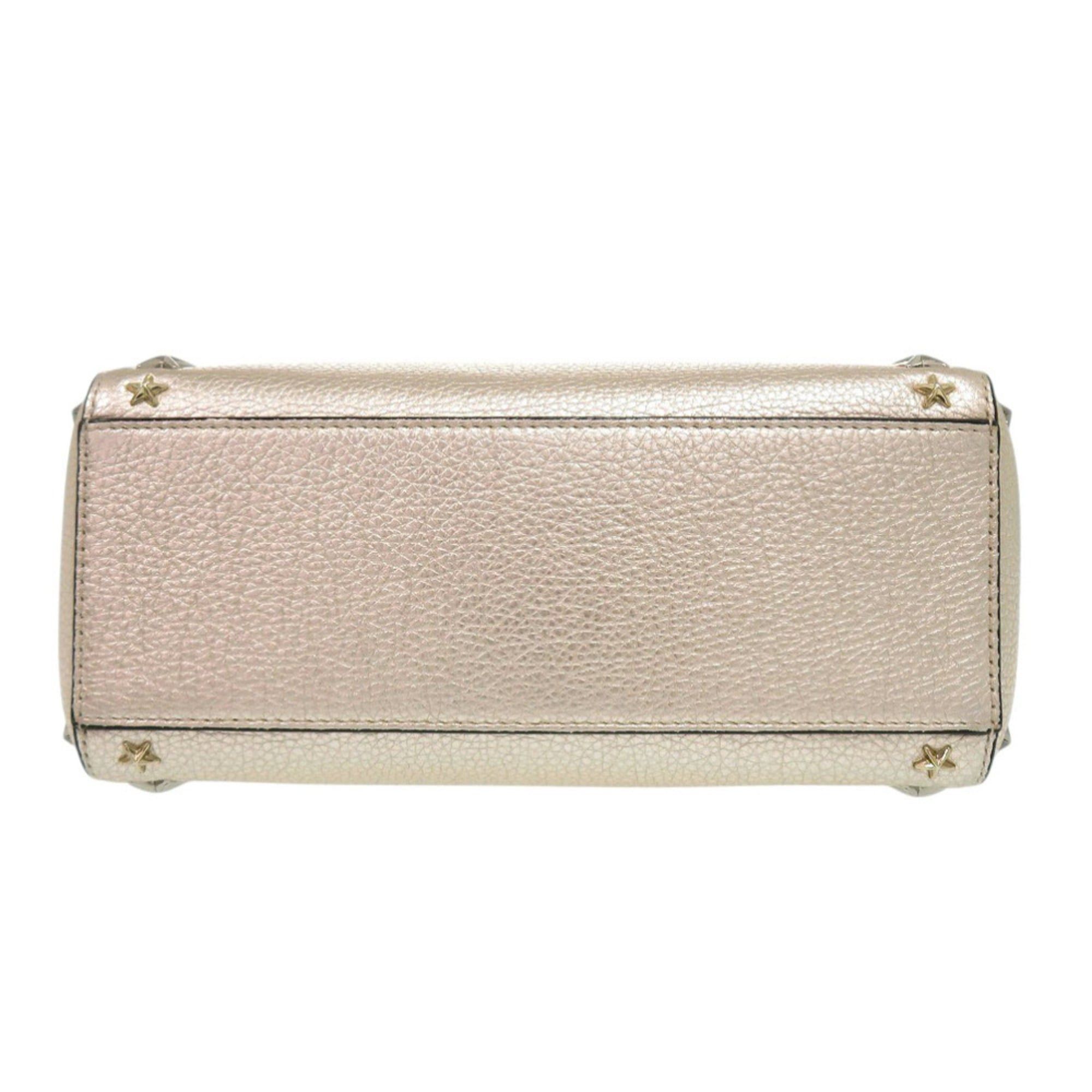 Jimmy Choo Jimmy Choo Pegassi Star Studded Leather Gold 2-Way Handbag 1402 Size ONE SIZE - 6 Thumbnail