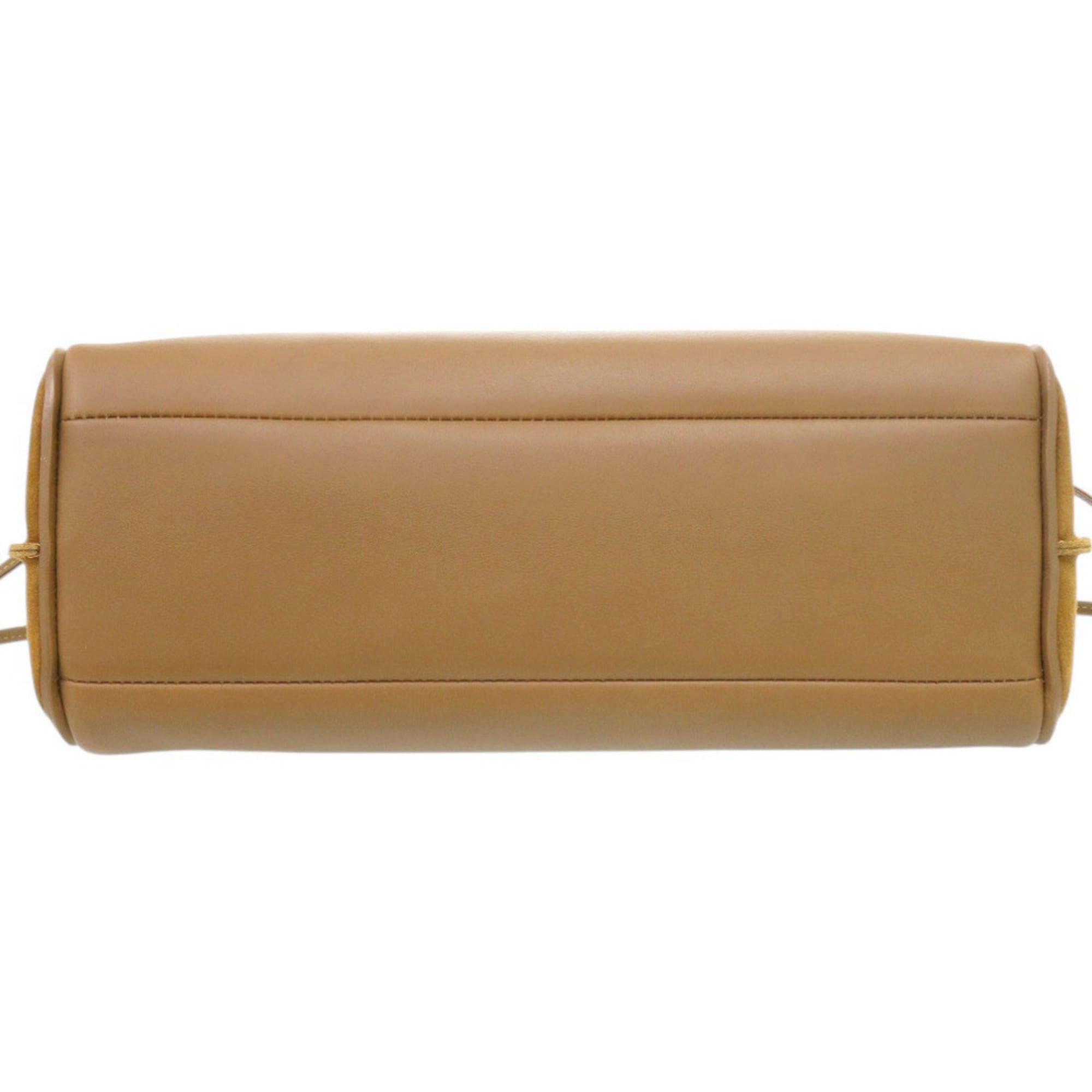 Longchamp Longchamp Penelope Fantasy Velvet Leather Brown Tote Bag (0630) Size ONE SIZE - 4 Thumbnail