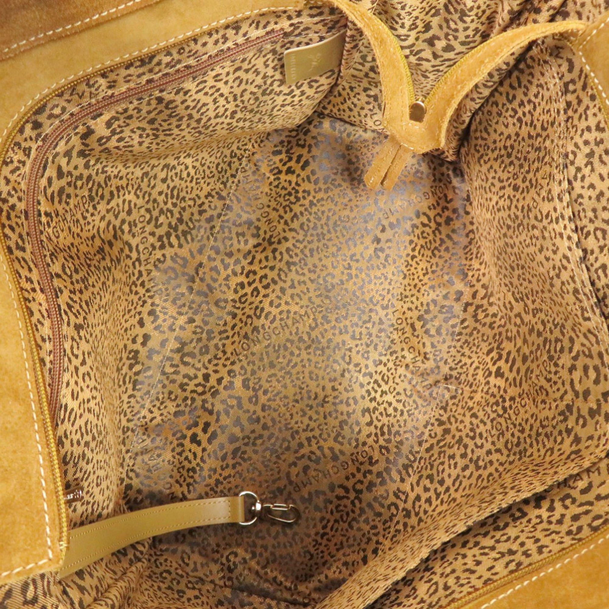 Longchamp Longchamp Penelope Fantasy Velvet Leather Brown Tote Bag (0630) Size ONE SIZE - 6 Thumbnail