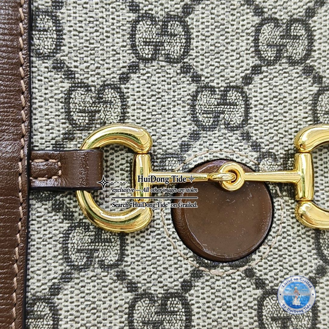 Gucci Gucci Horsebit 1955 Mini Canvas Shoulder Bag One Size Size ONE SIZE - 8 Thumbnail