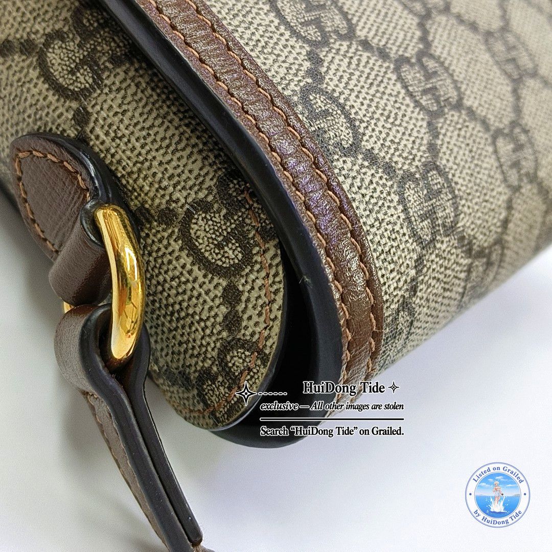 Gucci Gucci Horsebit 1955 Mini Canvas Shoulder Bag One Size Size ONE SIZE - 9 Thumbnail