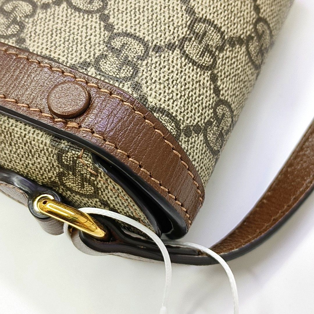 Gucci Gucci Horsebit 1955 Mini Canvas Shoulder Bag One Size Size ONE SIZE - 11 Thumbnail
