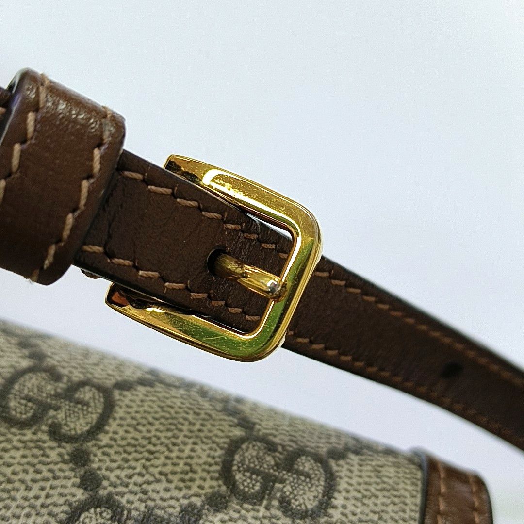 Gucci Gucci Horsebit 1955 Mini Canvas Shoulder Bag One Size Size ONE SIZE - 13 Thumbnail