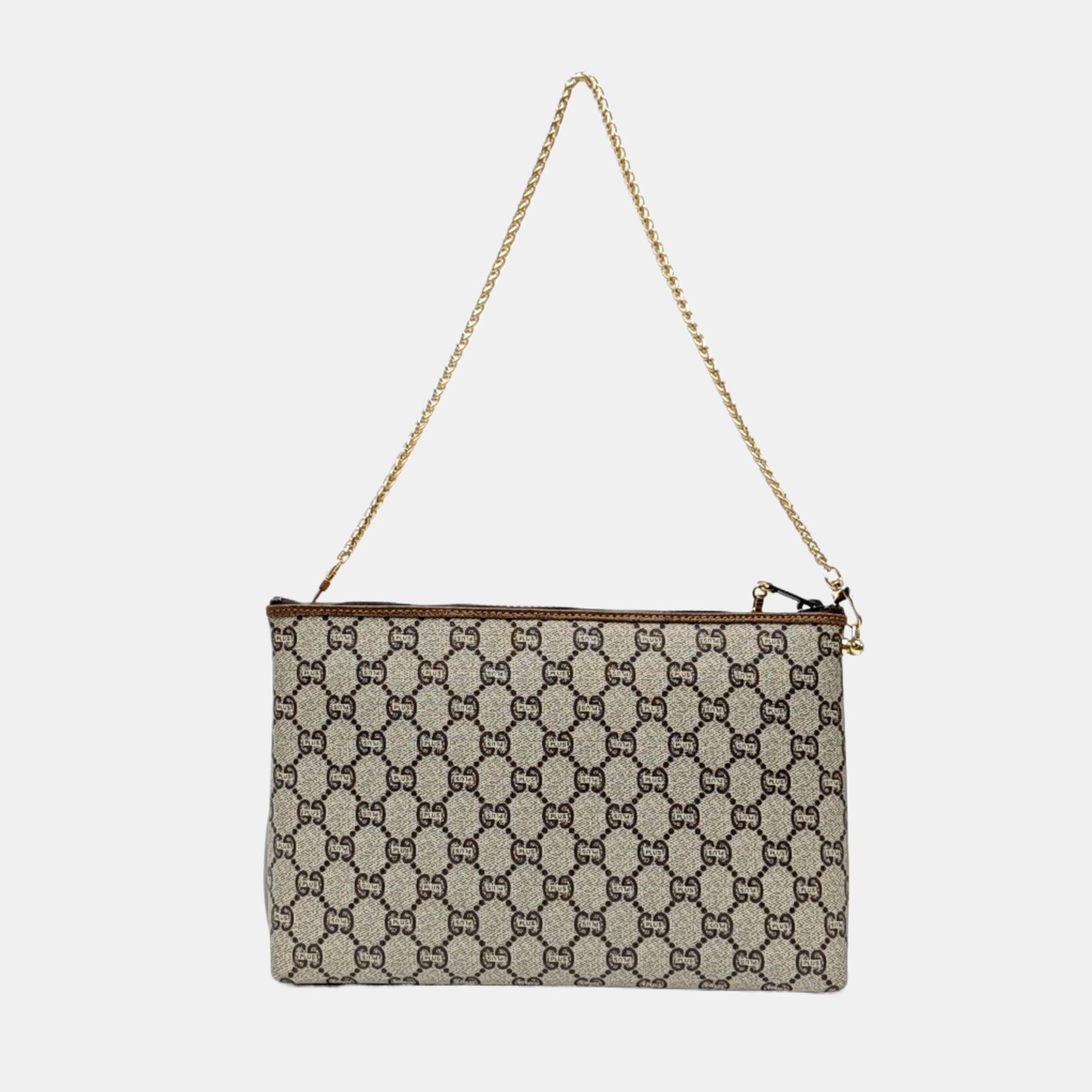 Gucci Gucci Plus Monogram Coated Canvas Shoulder Bag Size ONE SIZE - 5 Thumbnail