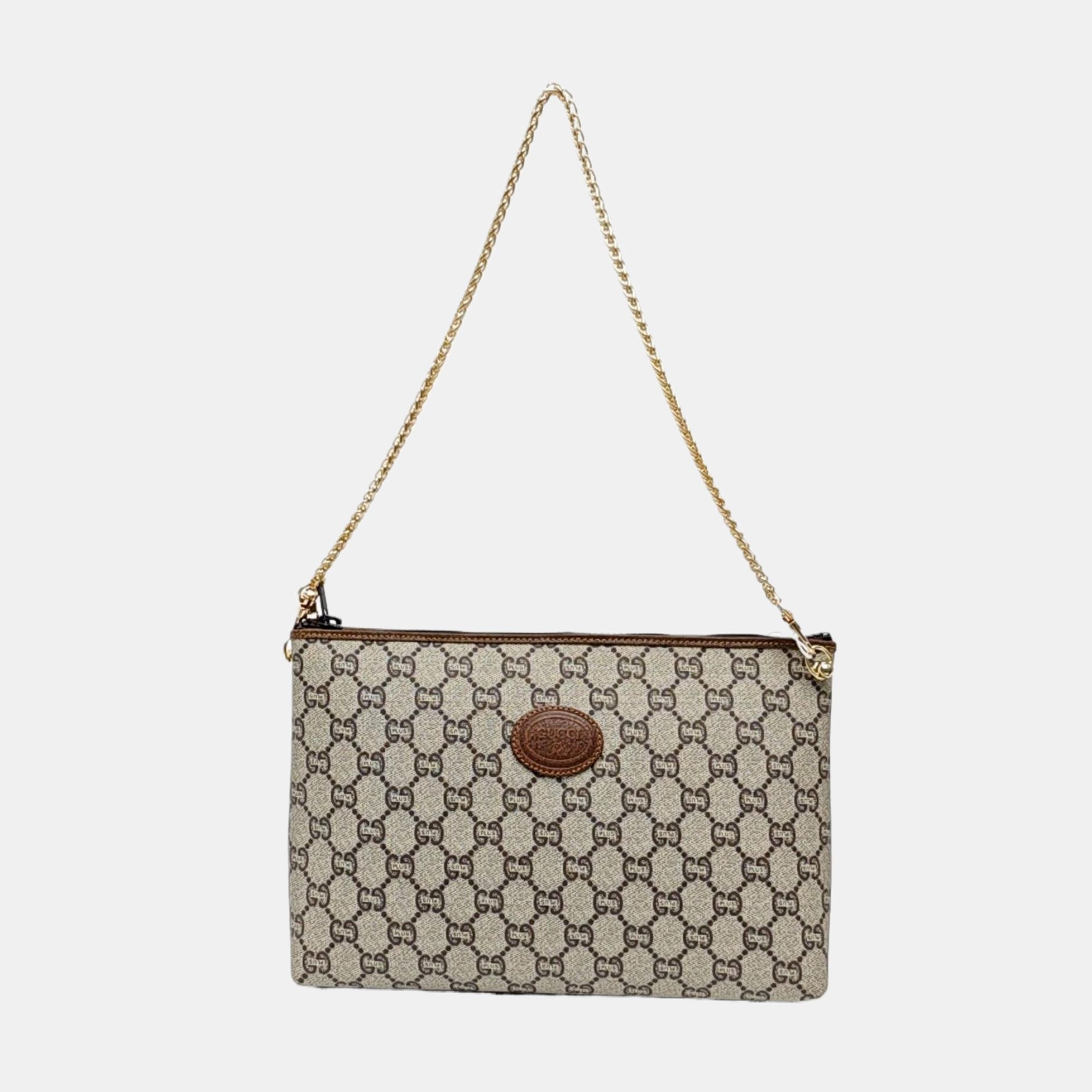 Gucci Gucci Plus Monogram Coated Canvas Shoulder Bag Size ONE SIZE - 8 Thumbnail