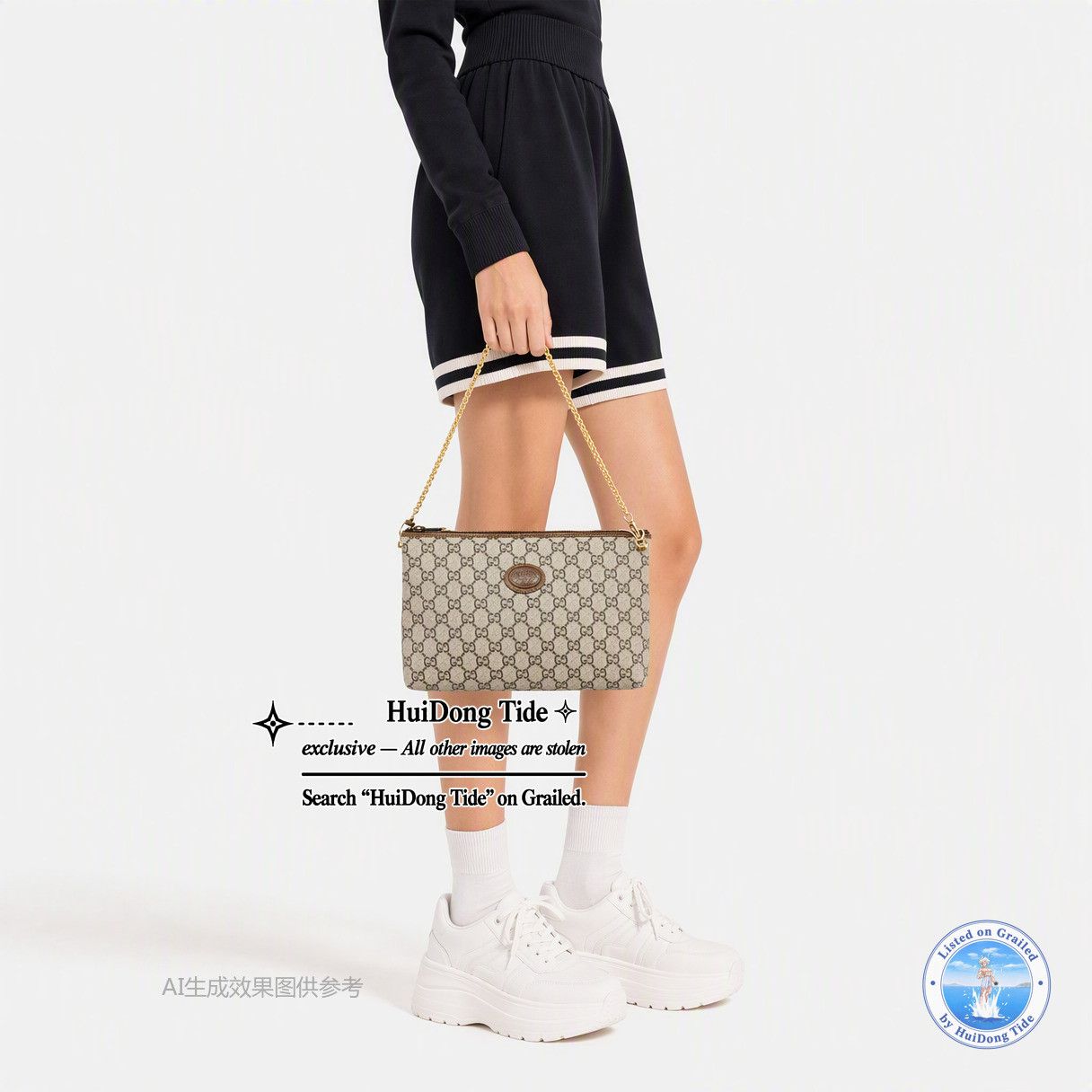 Gucci Gucci Plus Monogram Coated Canvas Shoulder Bag Size ONE SIZE - 2 Thumbnail