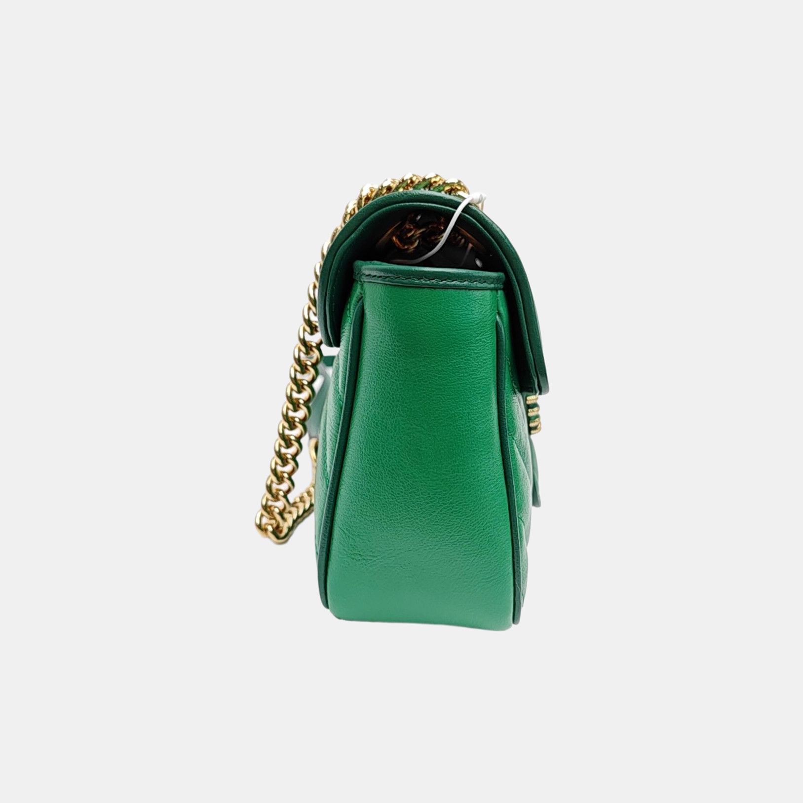 Gucci Gucci GG Marmont Green Leather Quilted Shoulder Bag Size ONE SIZE - 4 Thumbnail