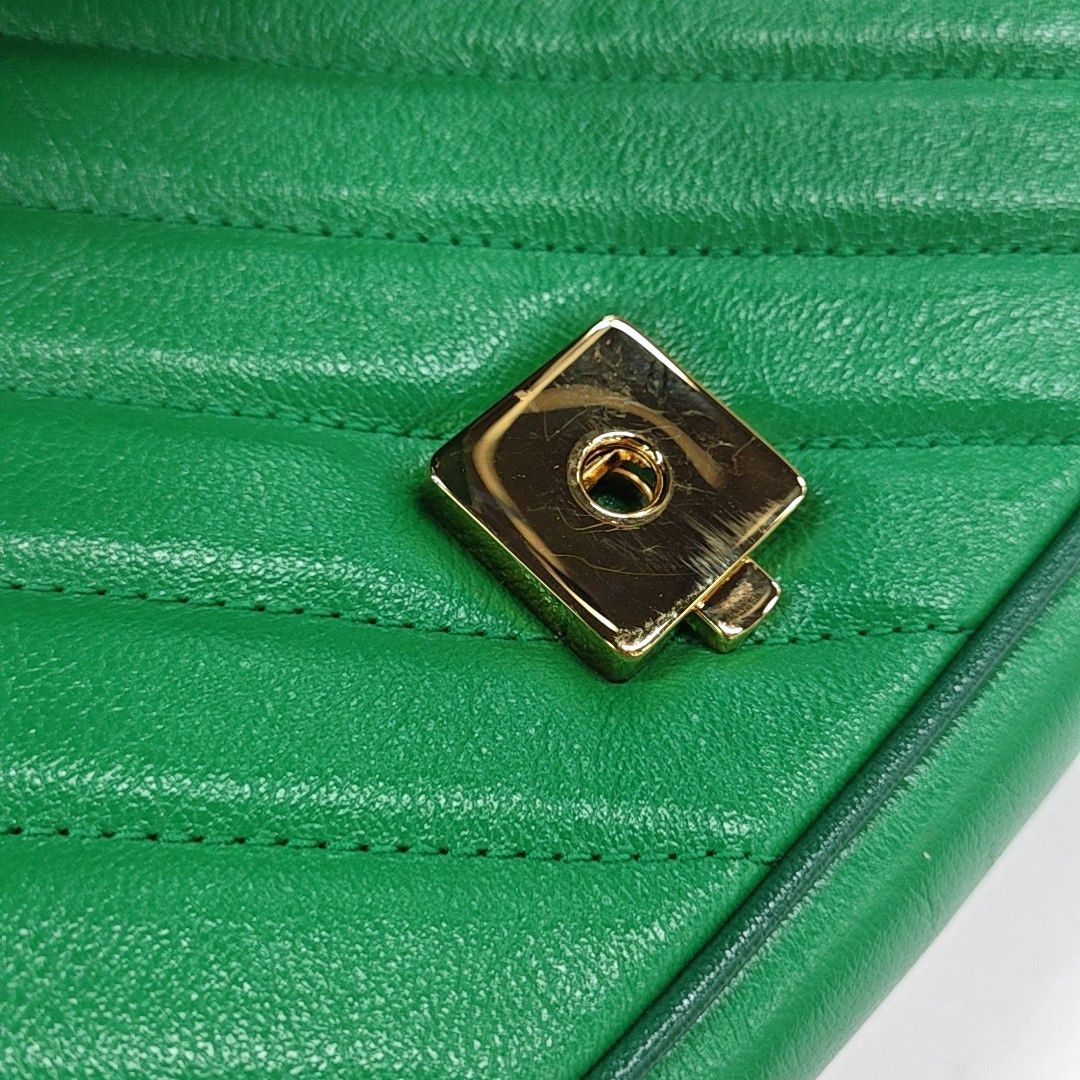 Gucci Gucci GG Marmont Green Leather Quilted Shoulder Bag Size ONE SIZE - 9 Thumbnail