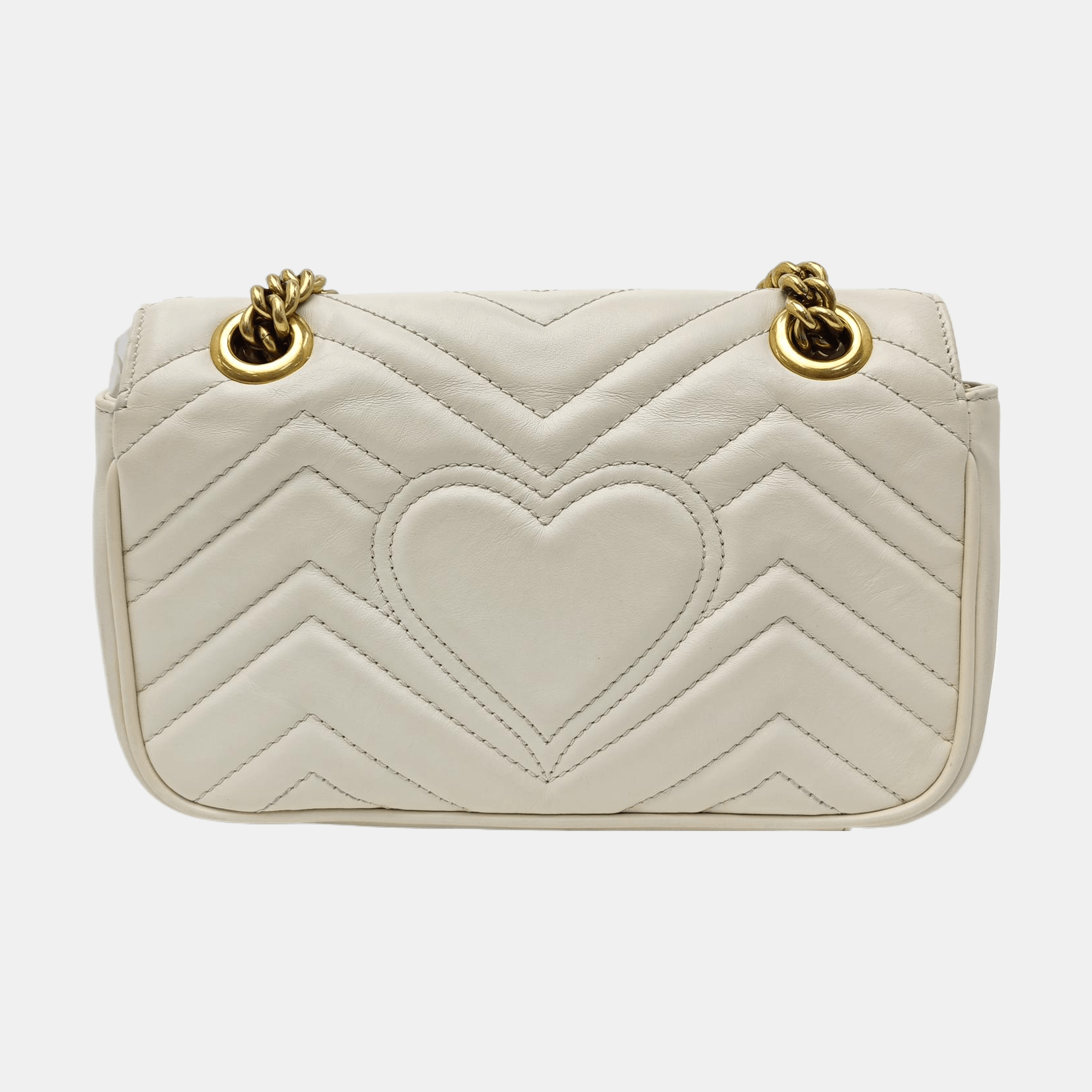 Gucci Gucci GG Marmont White Quilted Leather Shoulder Bag Size ONE SIZE - 5 Thumbnail