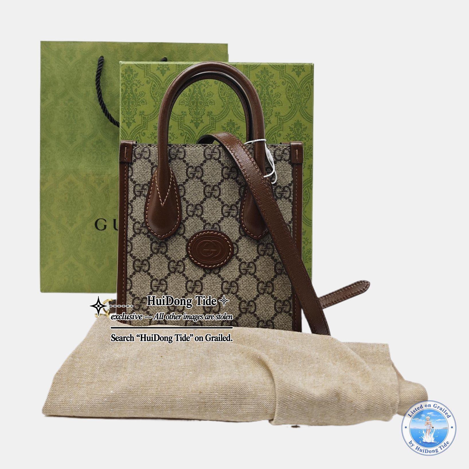Gucci Gucci GG Supreme Canvas Mini Tote Bag Size ONE SIZE - 8 Thumbnail