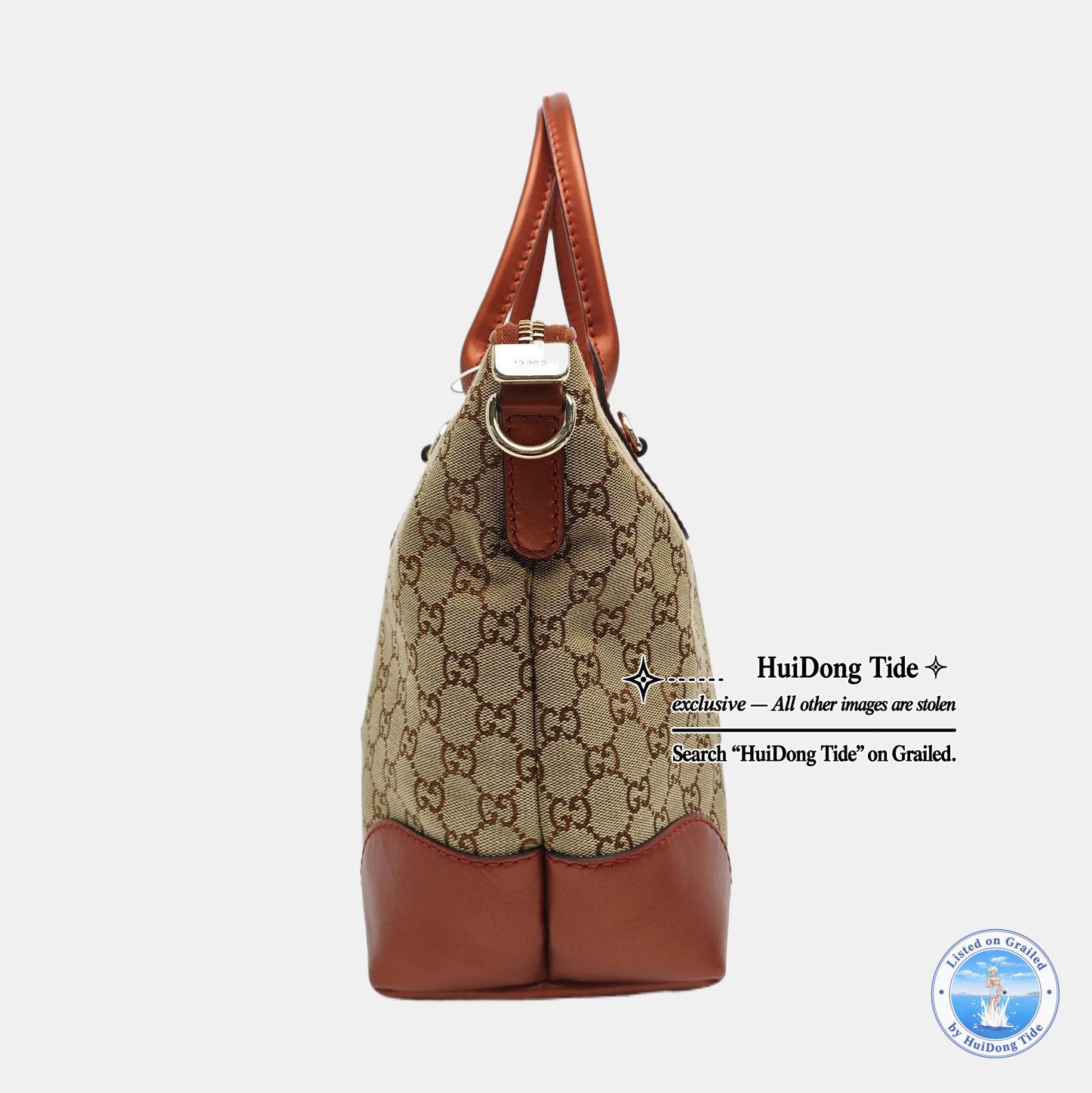 Gucci Gucci Bamboo Heart Monogram Tote Bag One Size Size ONE SIZE - 3 Thumbnail