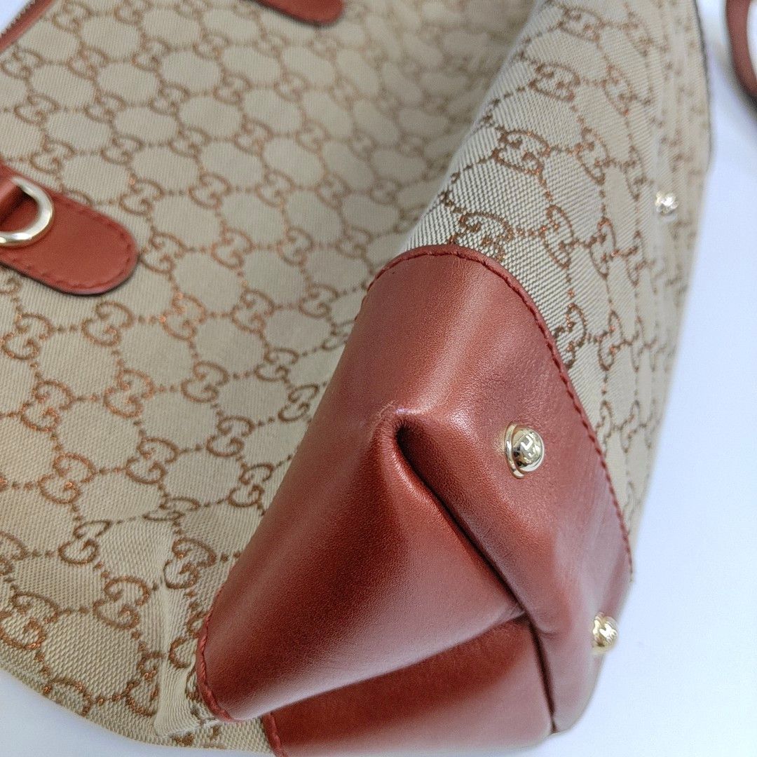 Gucci Gucci Bamboo Heart Monogram Tote Bag One Size Size ONE SIZE - 14 Thumbnail