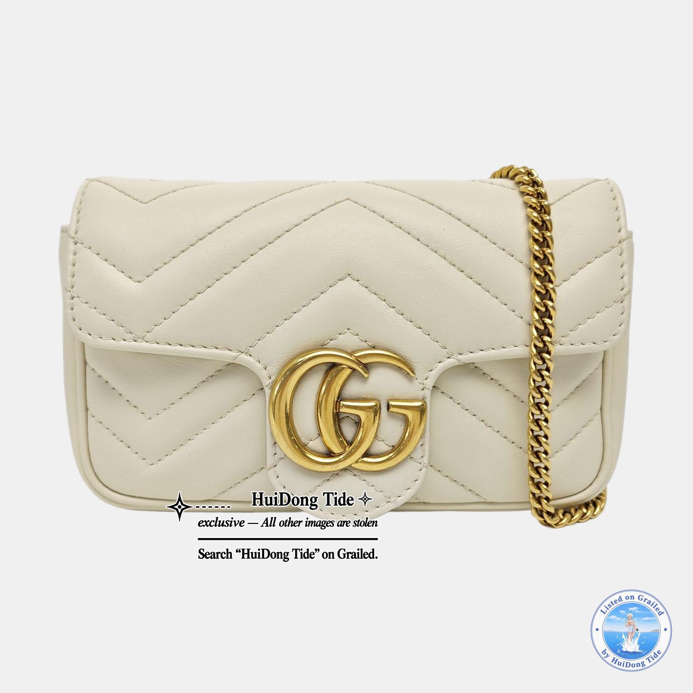 Gucci Gucci GG Marmont Mini Leather Chain Shoulder Bag Size ONE SIZE - 8 Thumbnail
