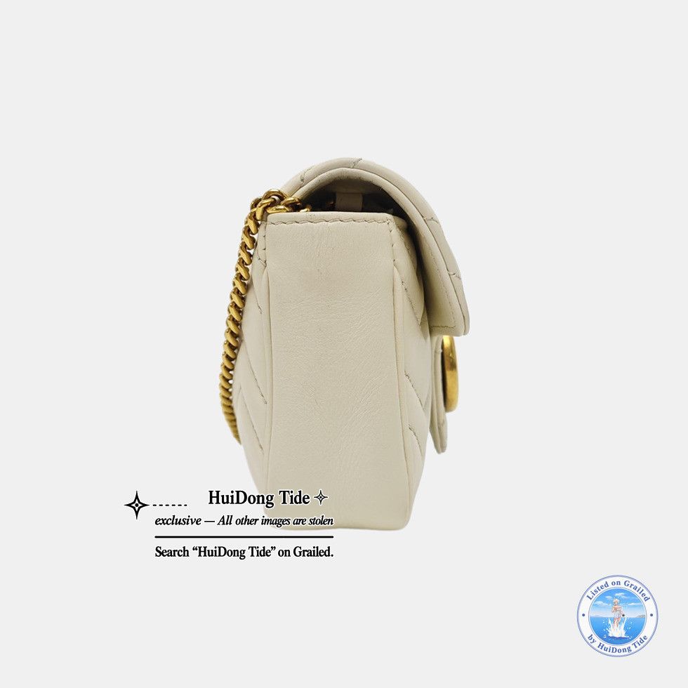 Gucci Gucci GG Marmont Mini Leather Chain Shoulder Bag Size ONE SIZE - 4 Thumbnail