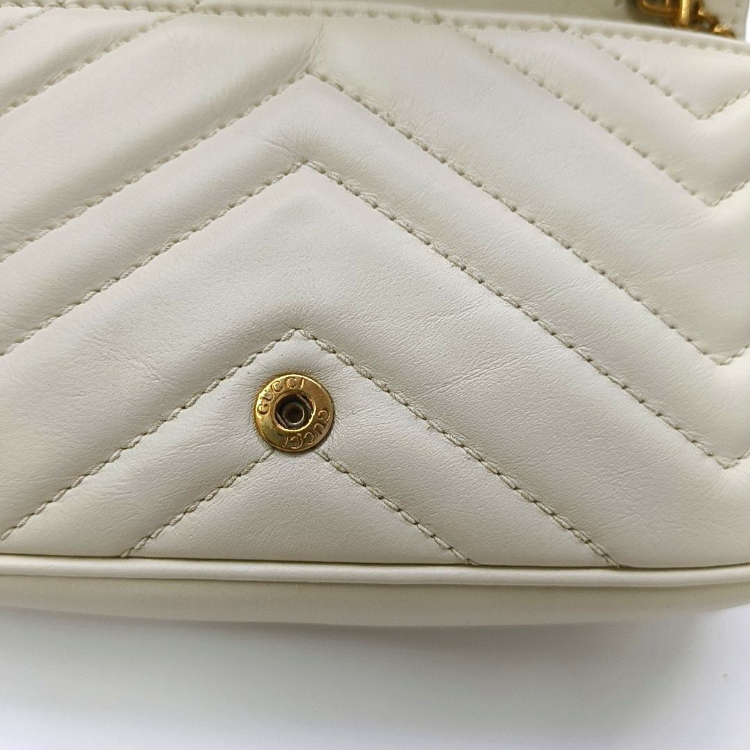 Gucci Gucci GG Marmont Mini Leather Chain Shoulder Bag Size ONE SIZE - 11 Thumbnail