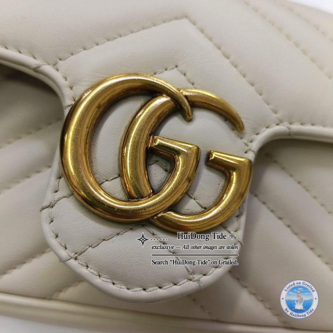 Gucci Gucci GG Marmont Mini Leather Chain Shoulder Bag Size ONE SIZE - 9 Thumbnail