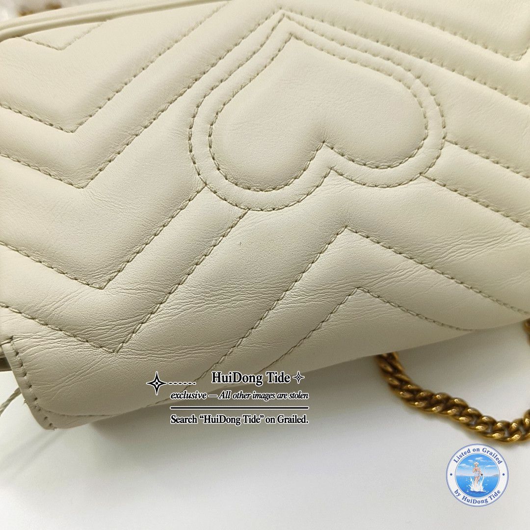 Gucci Gucci GG Marmont Mini Leather Chain Shoulder Bag Size ONE SIZE - 12 Thumbnail