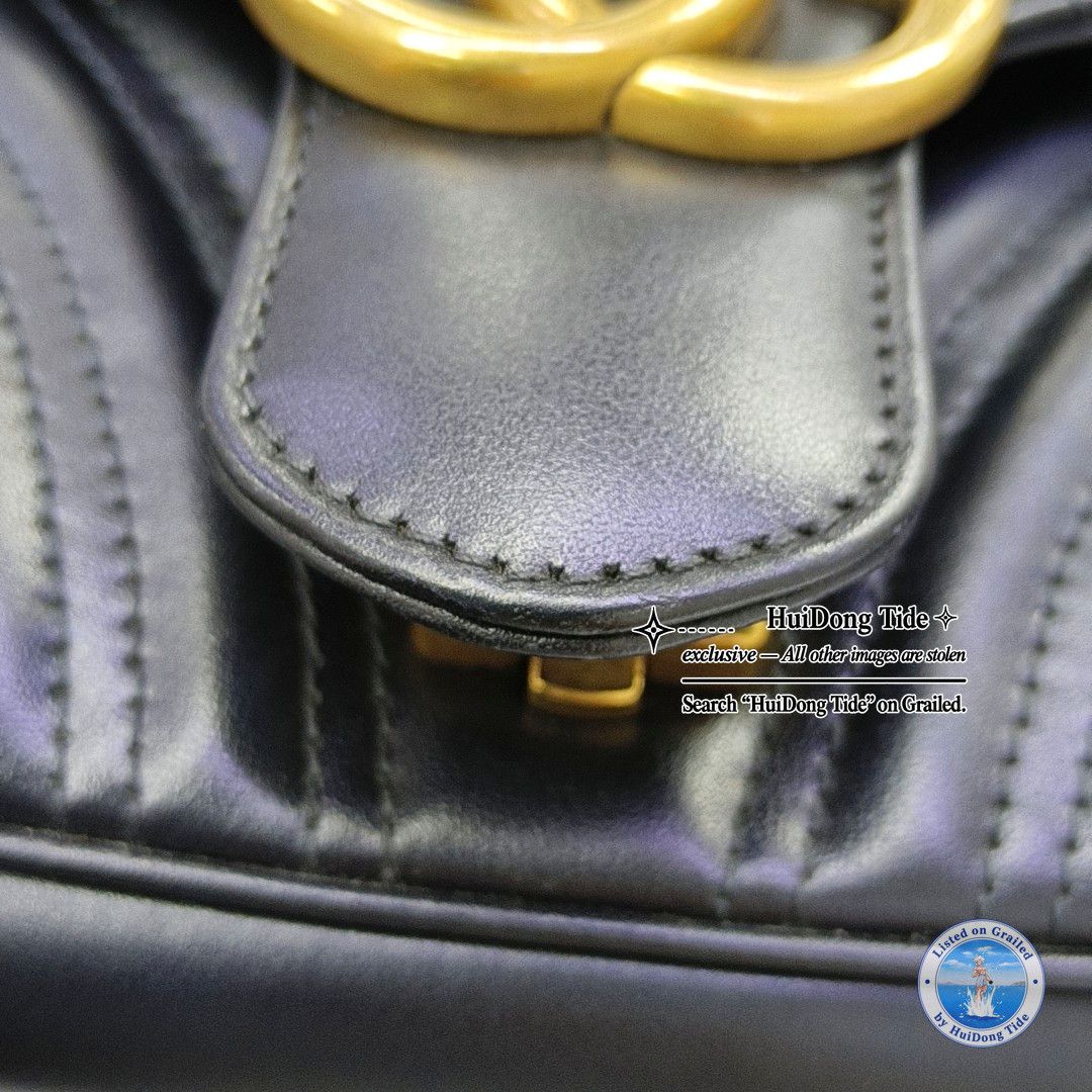Gucci Gucci GG Marmont Leather Shoulder Bag Size Small Size ONE SIZE - 9 Thumbnail