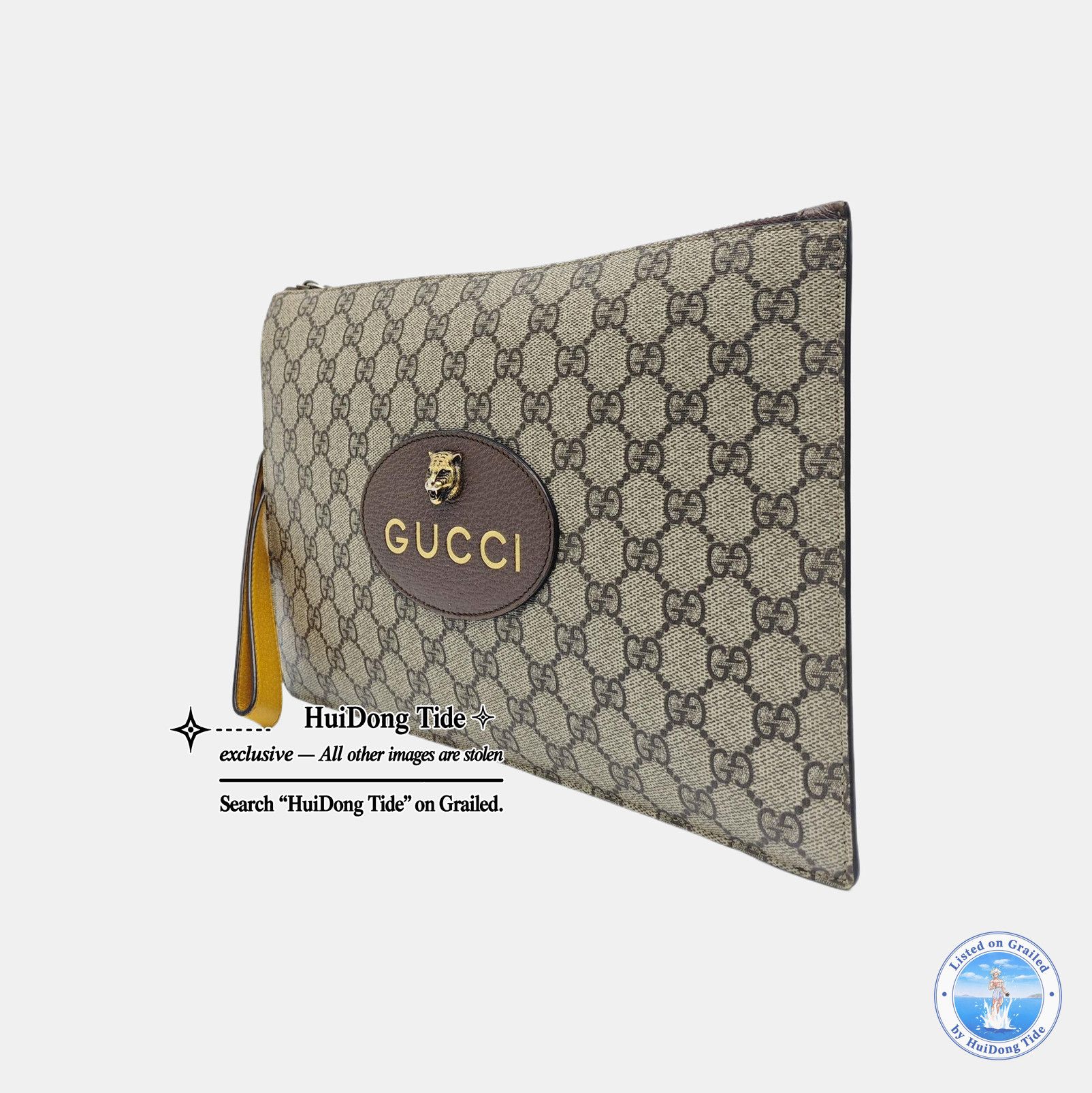 Gucci Gucci Neo Vintage GG Canvas Tiger Clutch Size ONE SIZE Size ONE SIZE - 3 Thumbnail