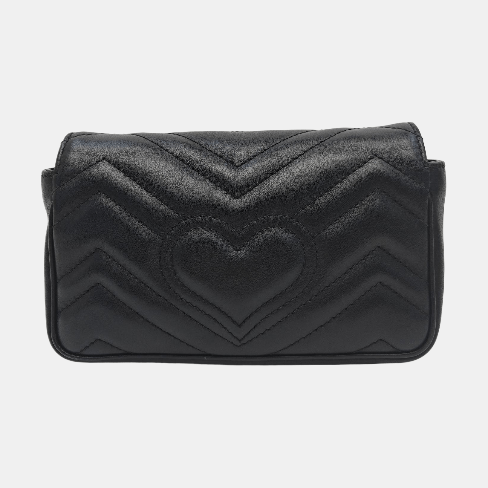 Gucci Gucci GG Marmont Black Leather Quilted Chain Shoulder Bag Size ONE SIZE - 5 Thumbnail