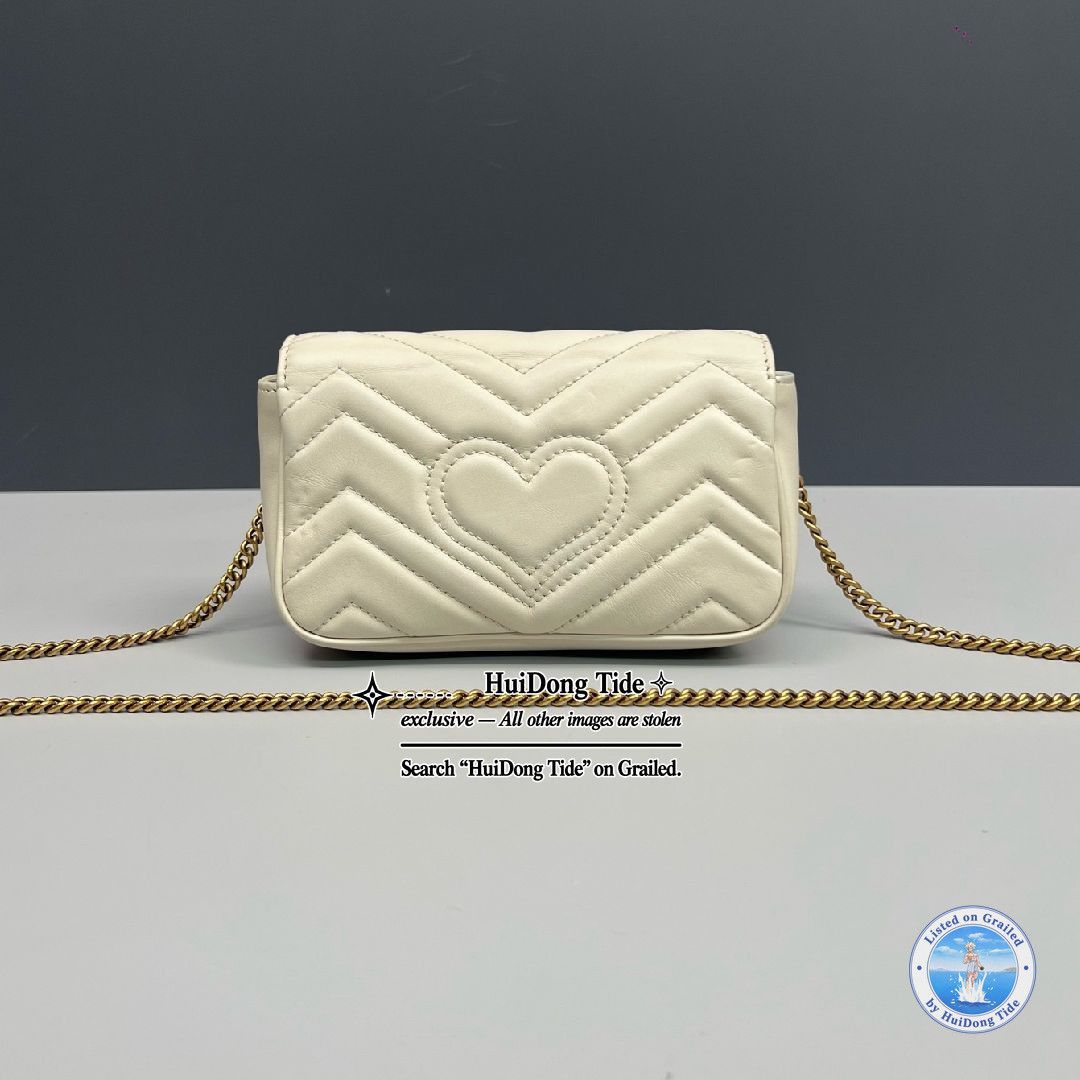Gucci Gucci GG Marmont Mini Chevron Leather Chain Bag Size ONE SIZE - 5 Thumbnail