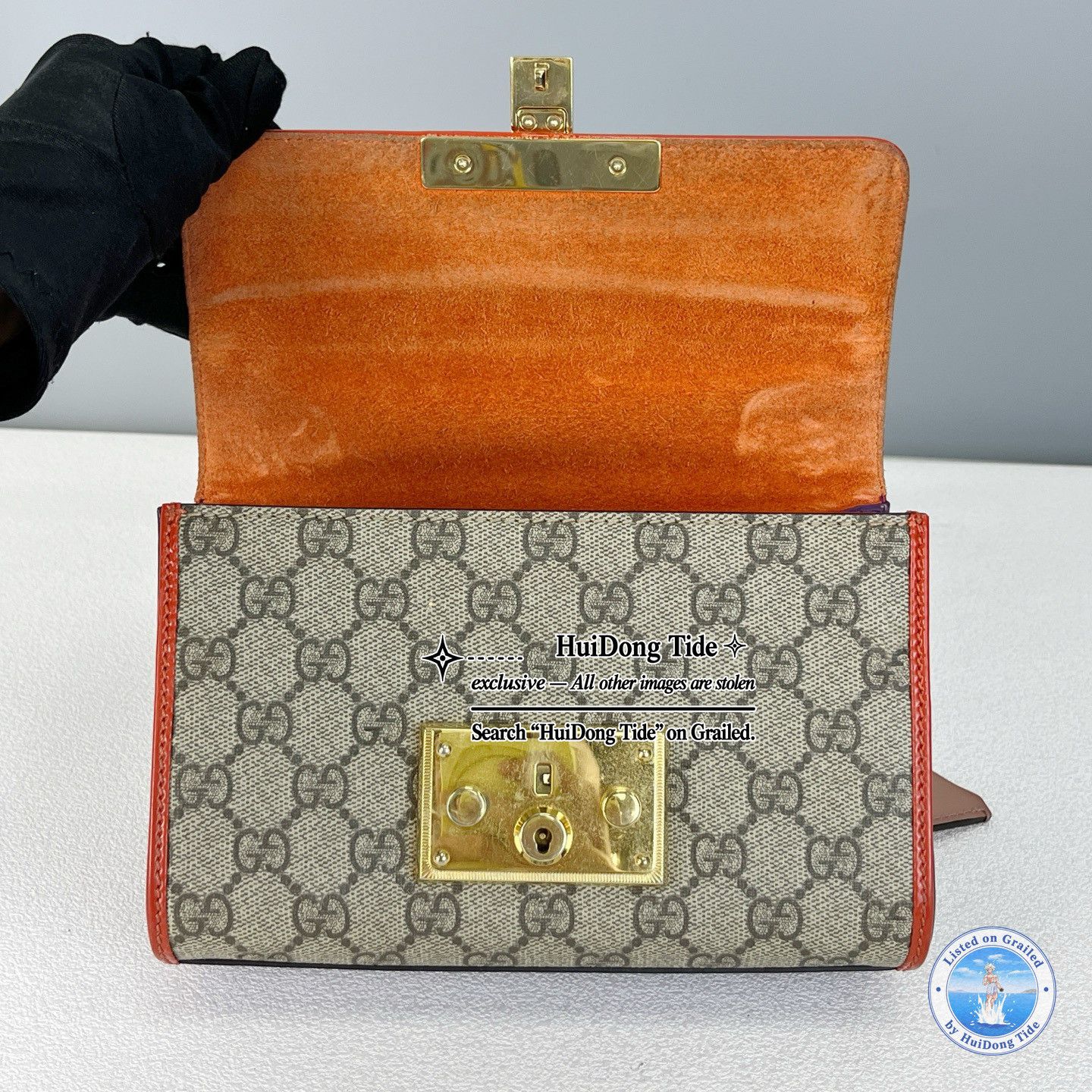 Gucci Gucci Padlock Monogram Shoulder Bag One Size Size ONE SIZE - 11 Thumbnail