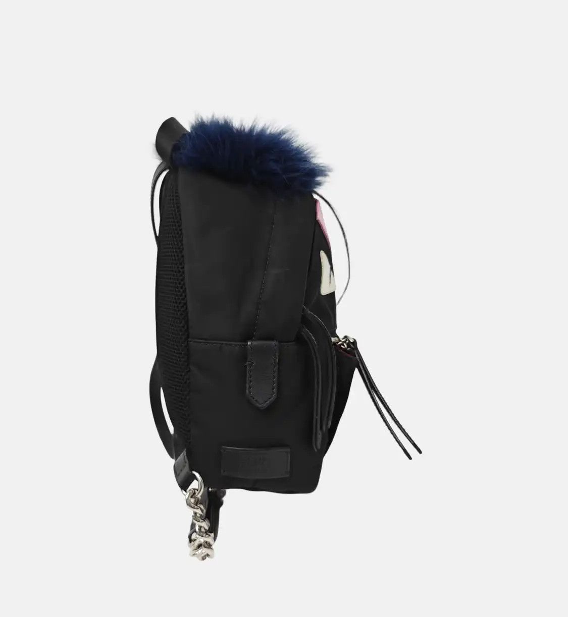 Fendi FENDI Monster black nylon Bag Bugs backpack silver hardware Size ONE SIZE - 4 Thumbnail