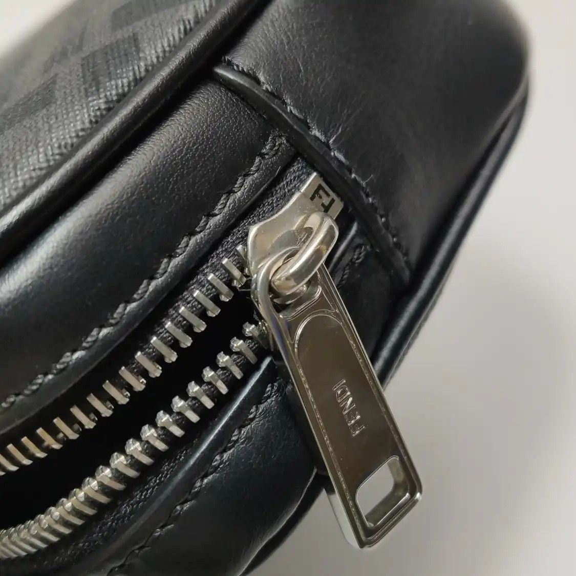 Fendi FENDI camera bag grey coated canvas doubleF print crossbody bag silver hardware Size ONE SIZE - 9 Thumbnail