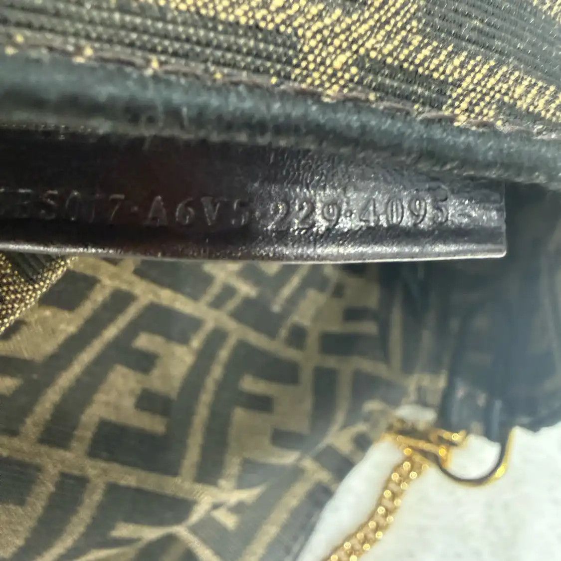 Fendi FENDI Baguette mini brown fabric doubleF jacquard baguette bag shoulder bag Size ONE SIZE - 8 Thumbnail