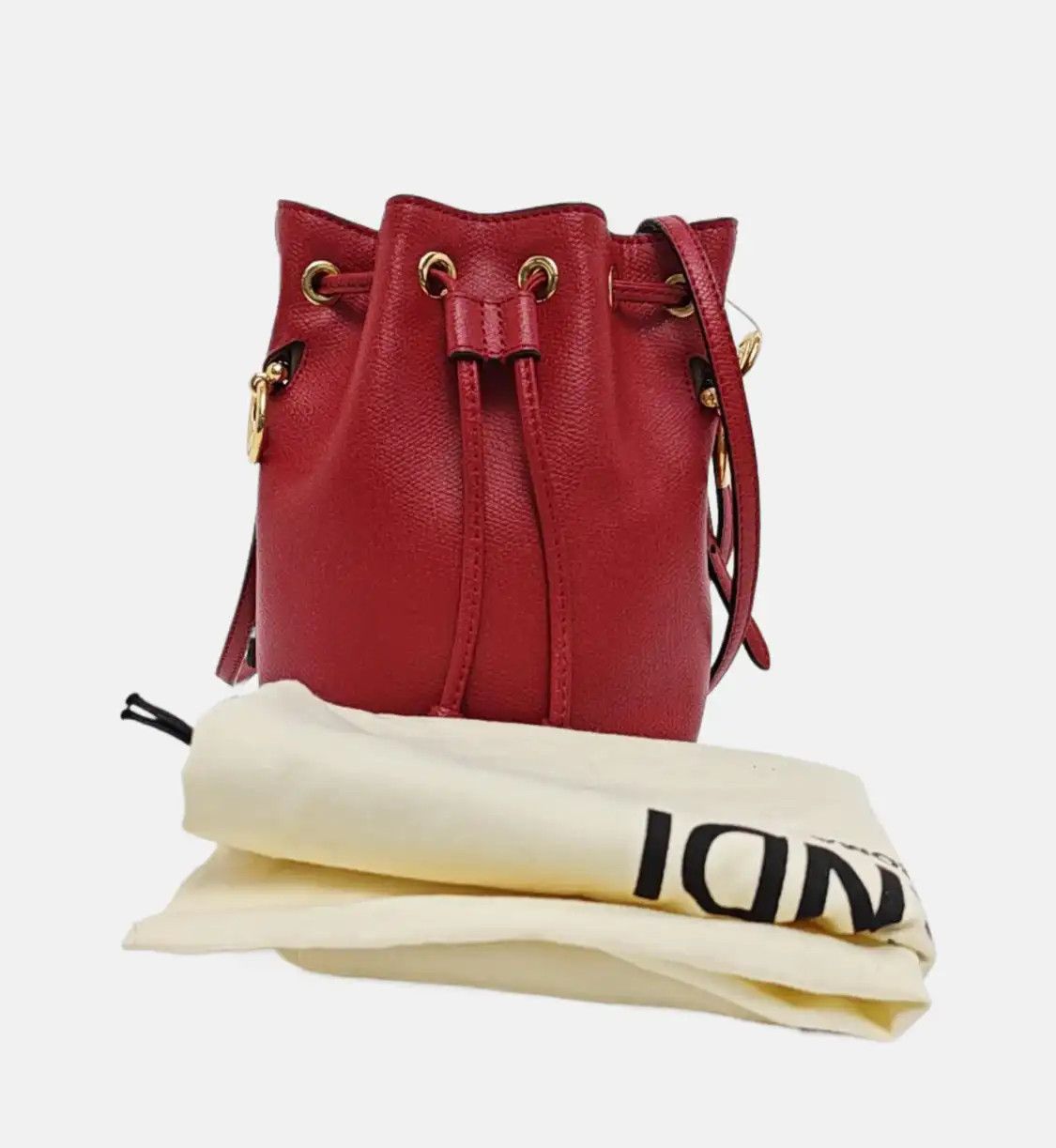 Fendi FENDI Mon Tresor mini red cowhide leather shoulder bag gold hardware detachable Size ONE SIZE - 8 Thumbnail